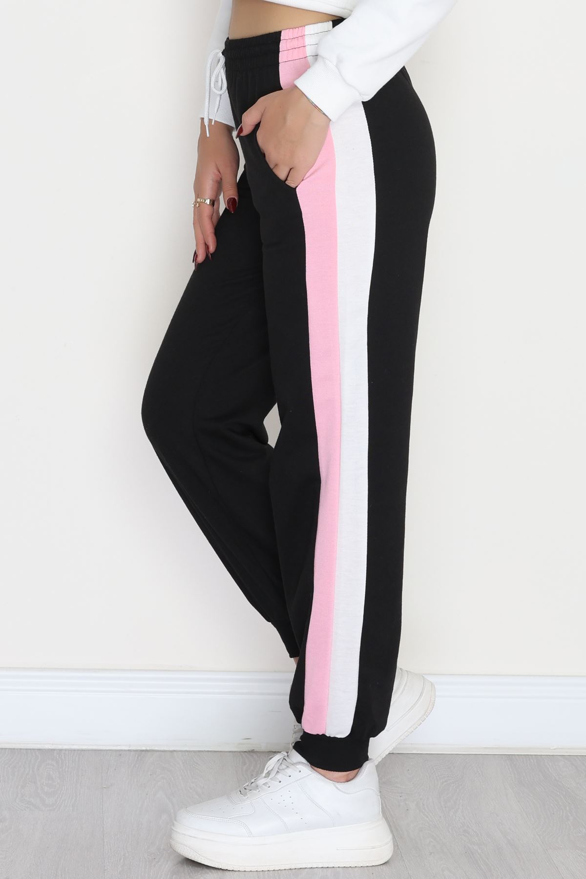 Paça Lastikli Eşofman Altı Siyahpudra - 41849.1005.