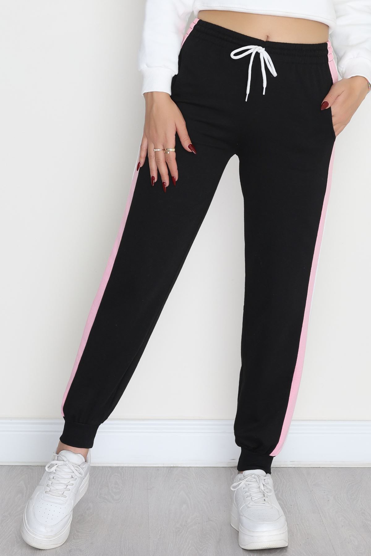 Paça Lastikli Eşofman Altı Siyahpudra - 41849.1005.