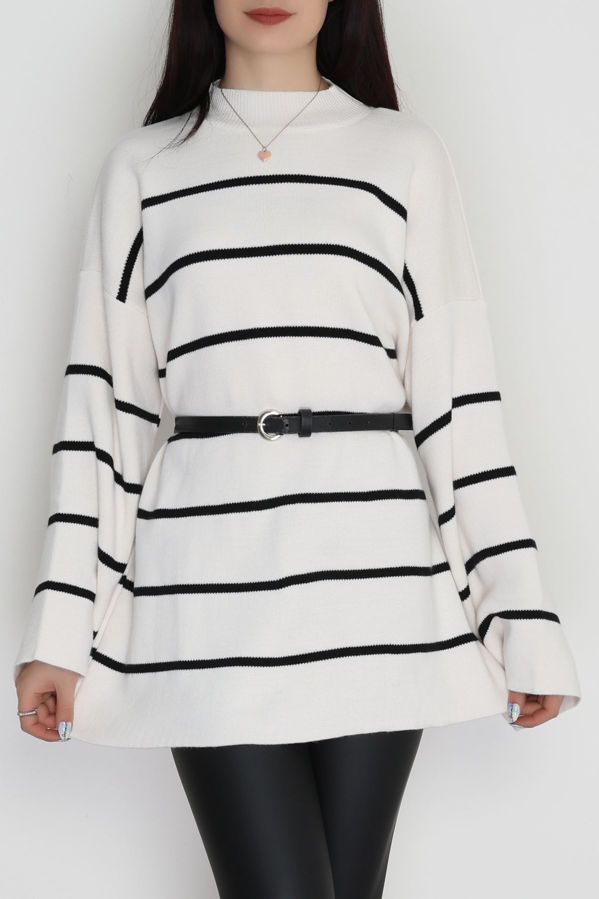 Yarım Balıkçı Yaka Triko Bluz Lattesiyah - 3066.1577.