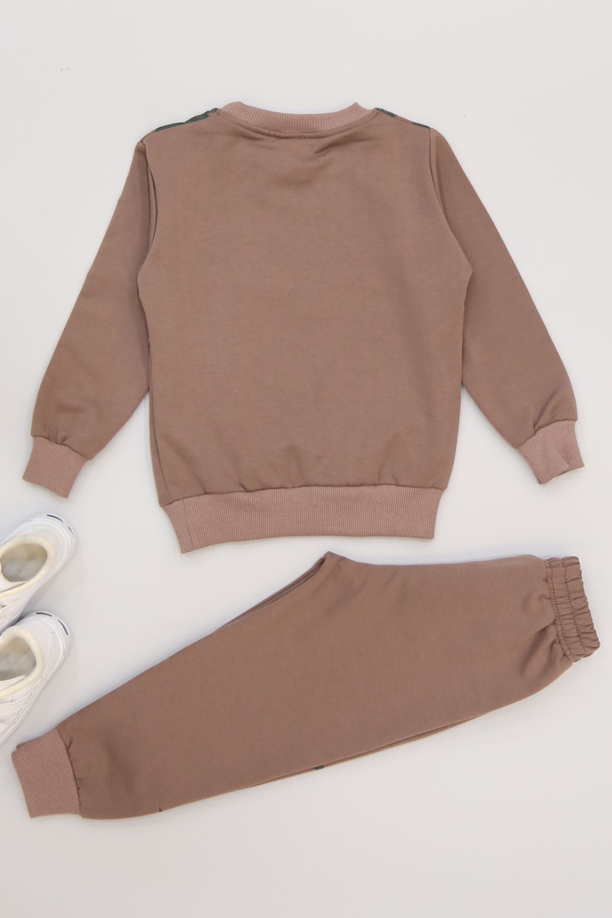 4-10 Yaş 2 İplik Şardonlu İkili Takım Kahve - 52037.1776.