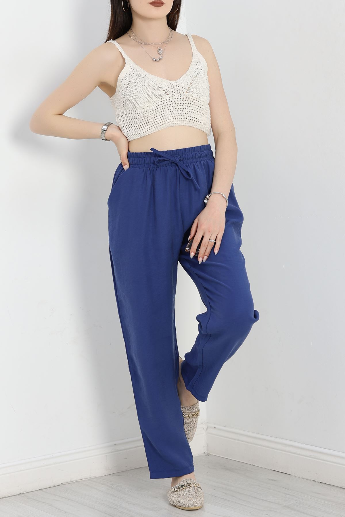 Modal Kumaş Pantolon İndigo - 41140.1837.