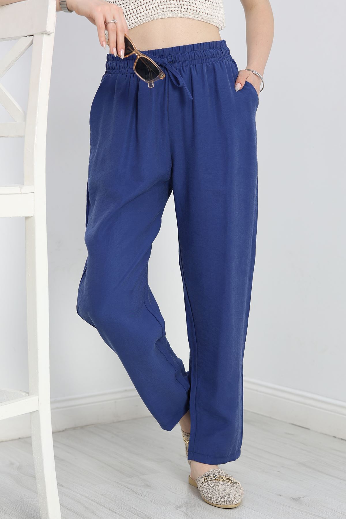 Modal Kumaş Pantolon İndigo - 41140.1837.