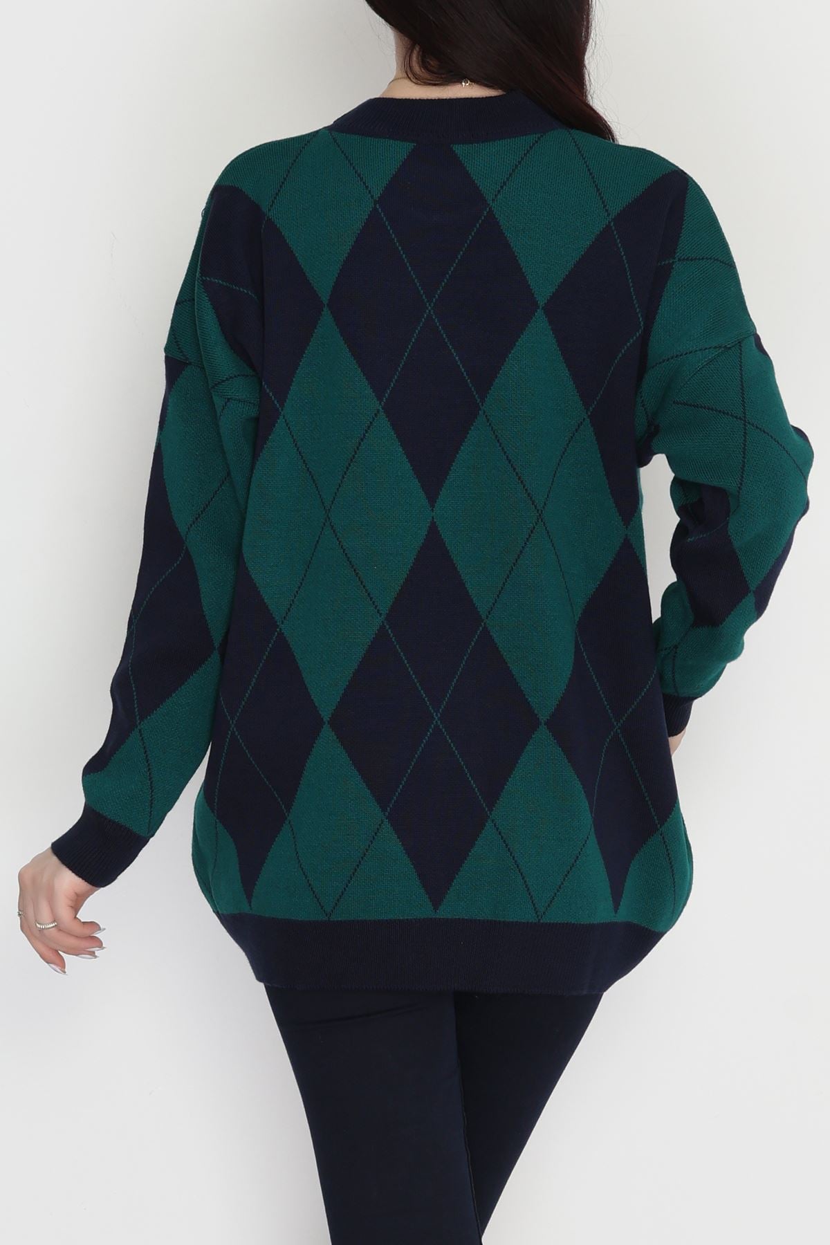 Etnik Desen Triko Lacivert Nefti - 3038.1577.