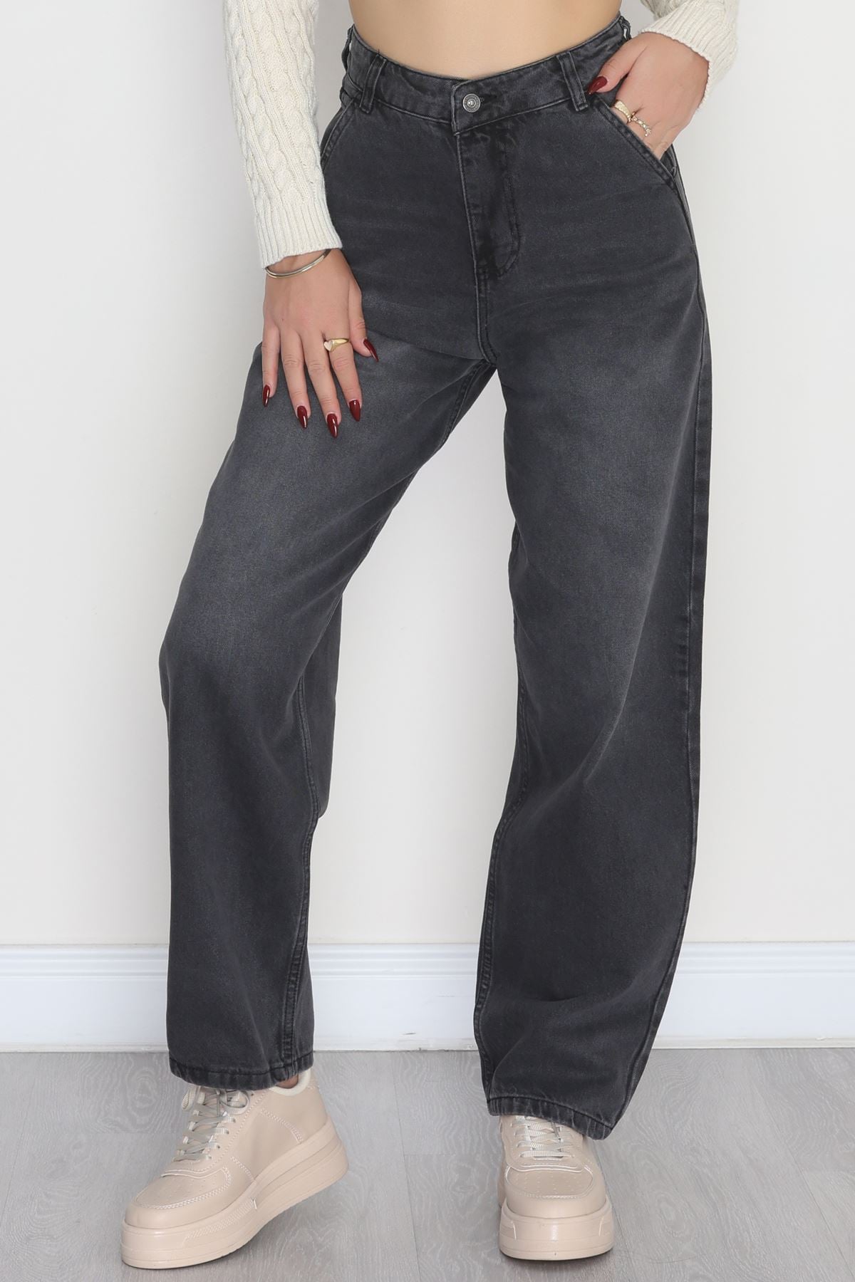 Baggy Kot Pantolon Füme - 31573.1921.