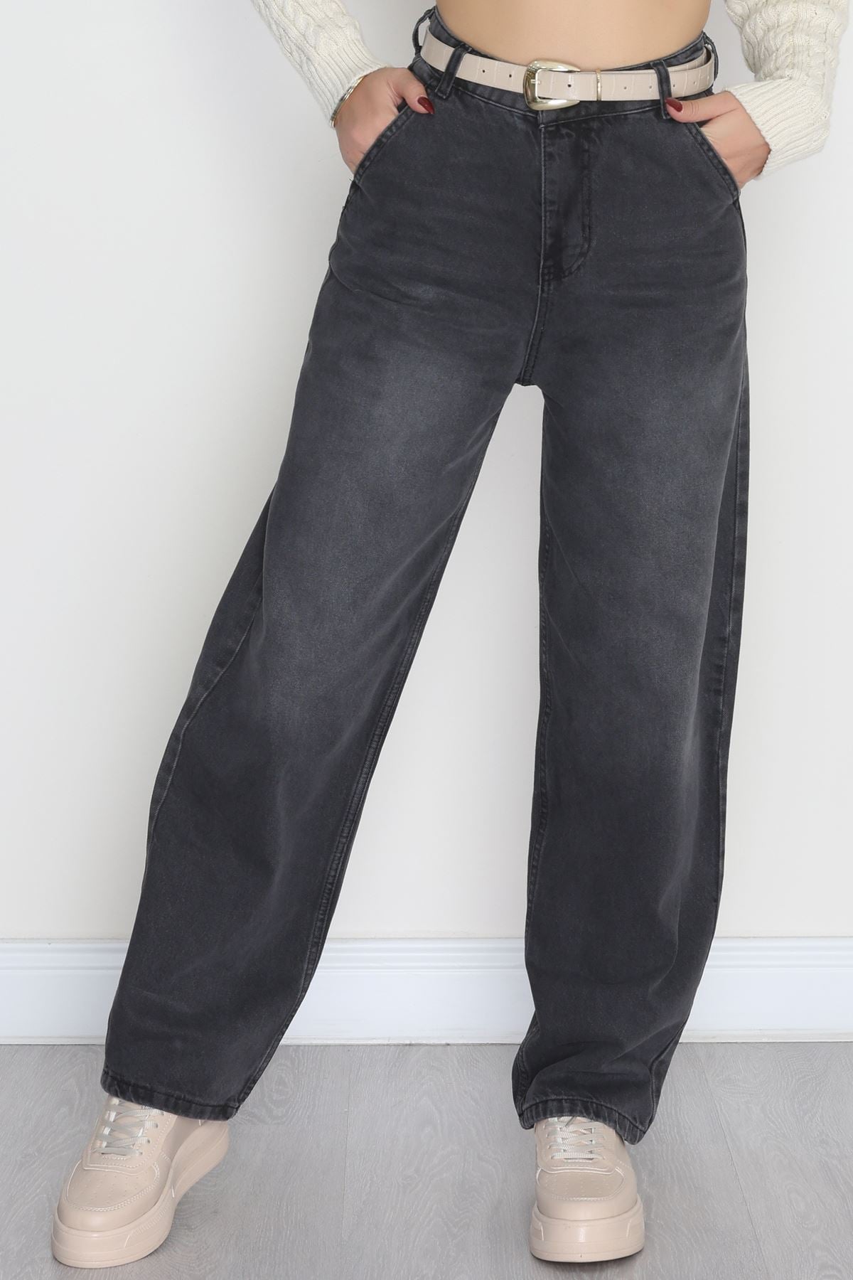 Baggy Kot Pantolon Füme - 31573.1921.