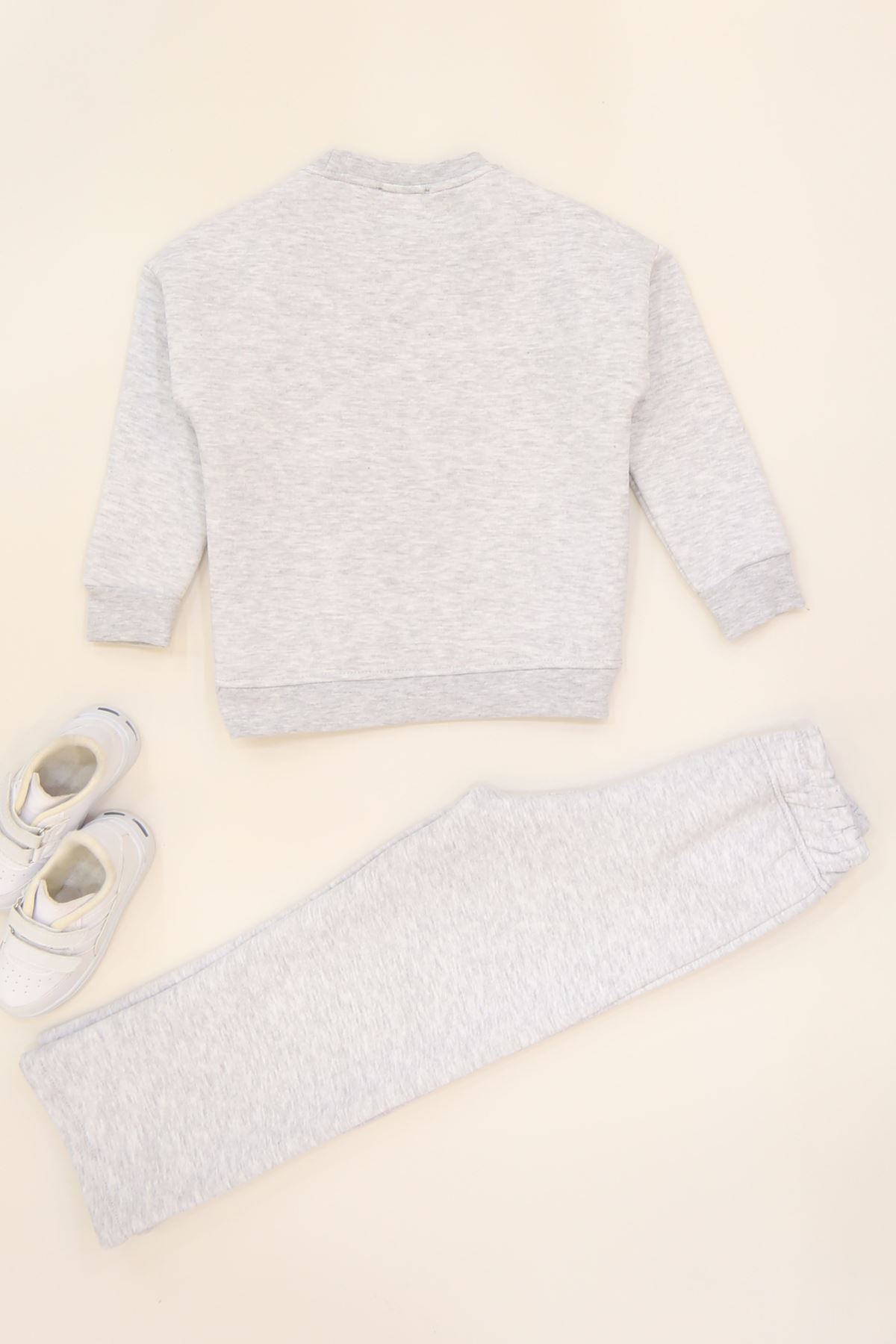 5-12 Yaş 3 İplik Şardonlu İkili Takım Gri - 60320.1867.