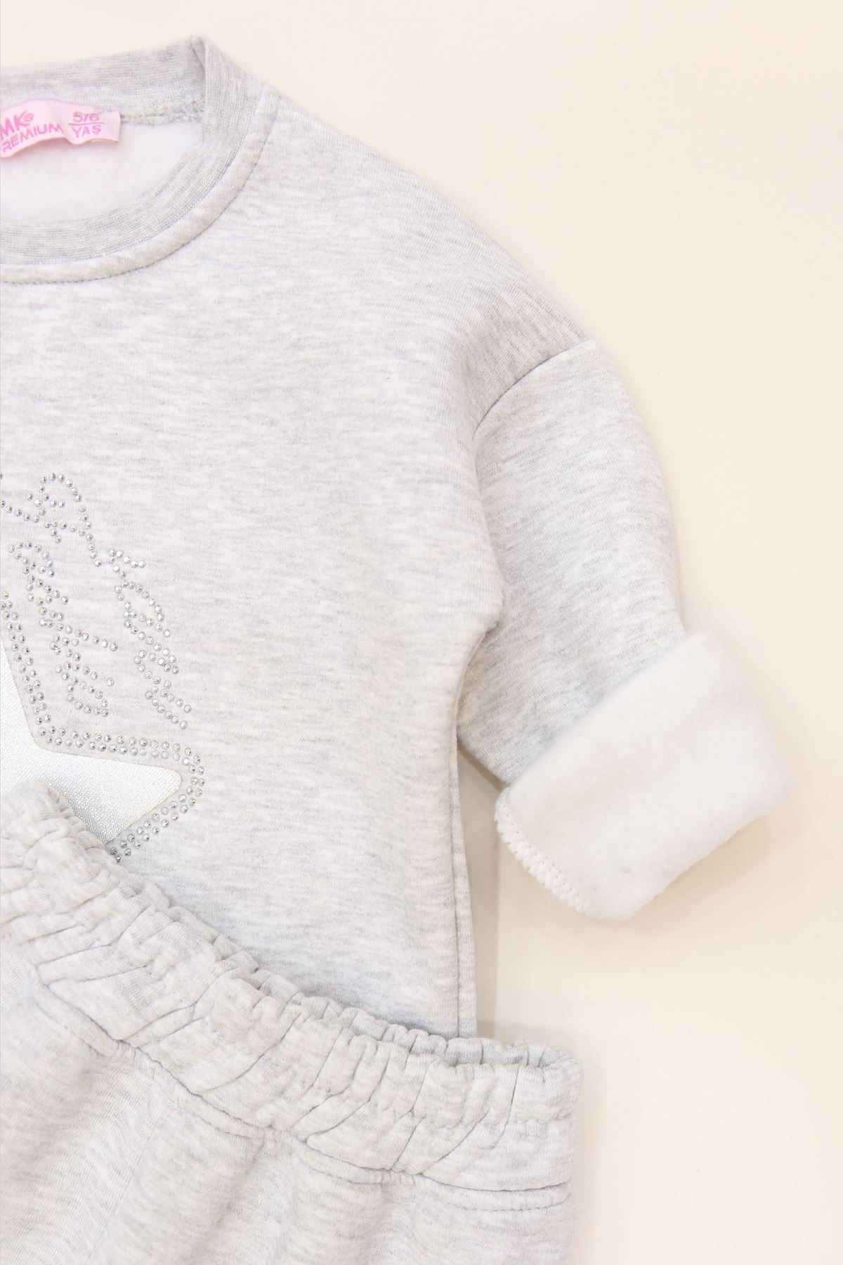 5-12 Yaş 3 İplik Şardonlu İkili Takım Gri - 60320.1867.