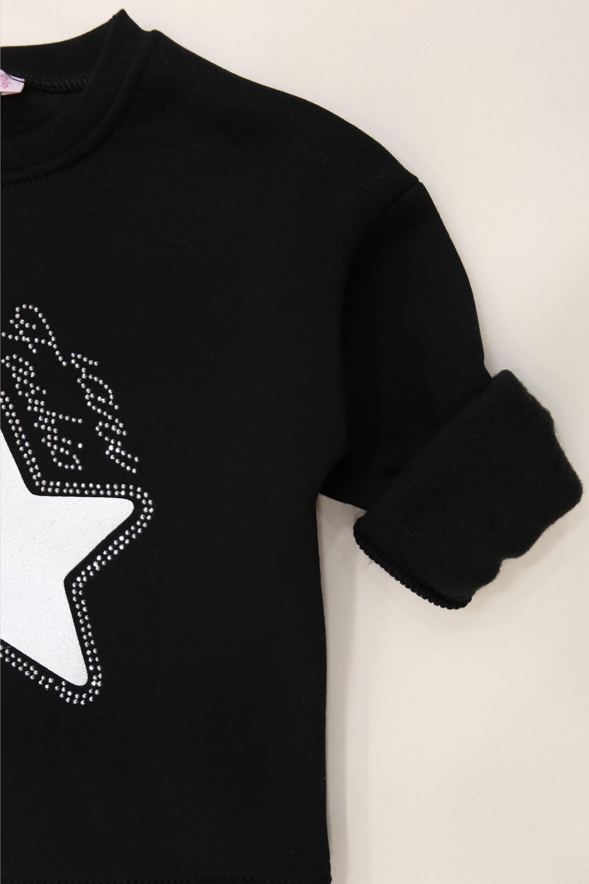 5-12 Yaş 3 İplik Şardonlu İkili Takım Siyah - 60320.1867.