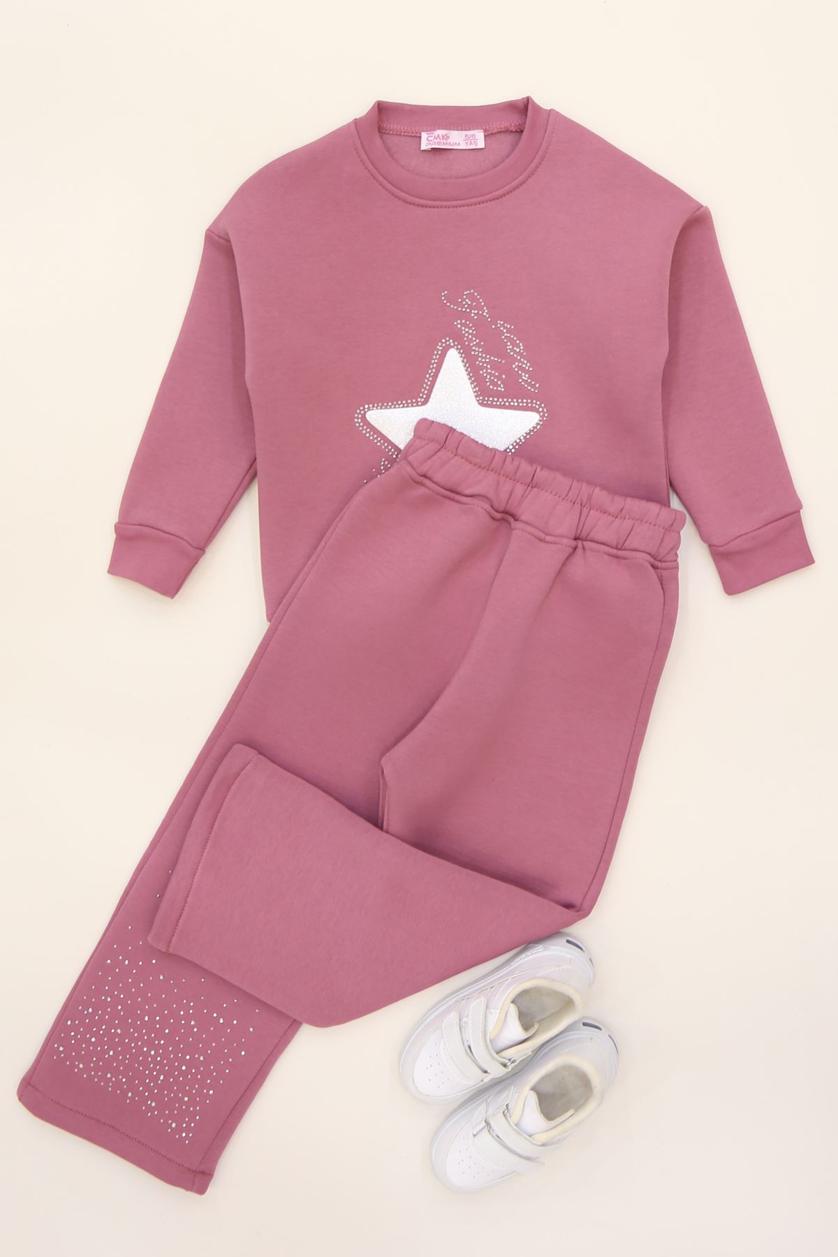 5-12 Yaş 3 İplik Şardonlu İkili Takım Gülkurusu - 60320.1867.