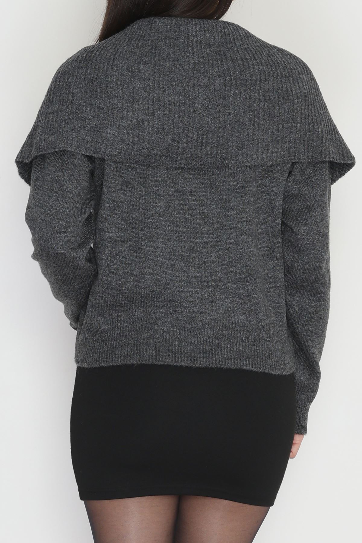 Şal Yaka Triko Antrasit - 2256.1765.