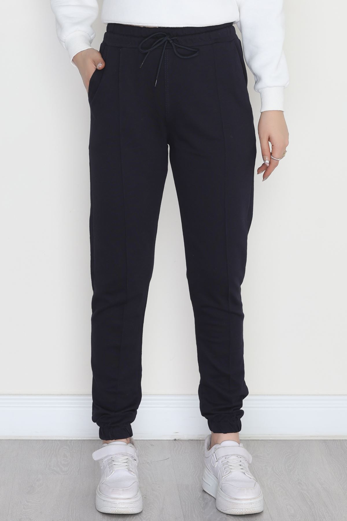 Baskılı Double Paça Eşofman Altı Lacivert - 41276.1431.