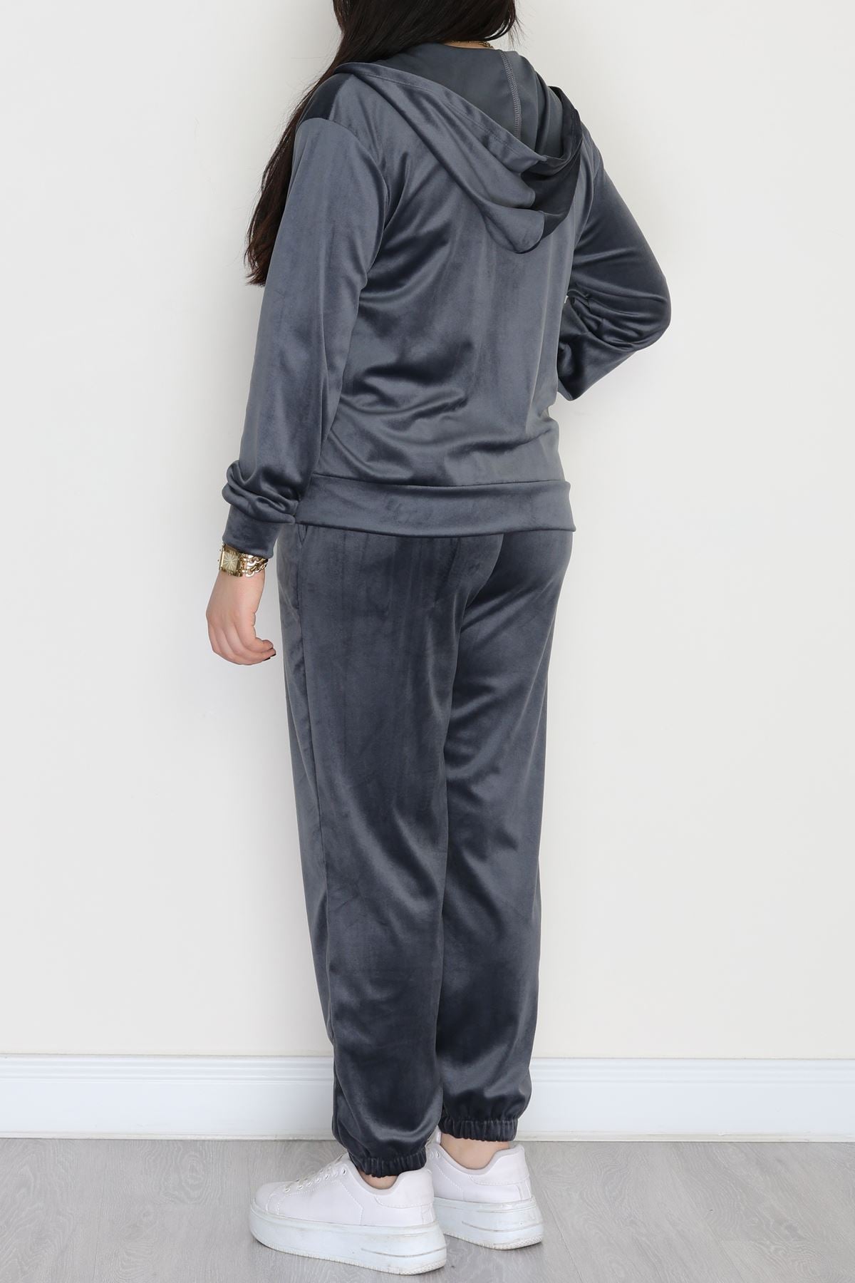 Fransız Kadife Battal Eşofman Takımı Gri - 146.1287.