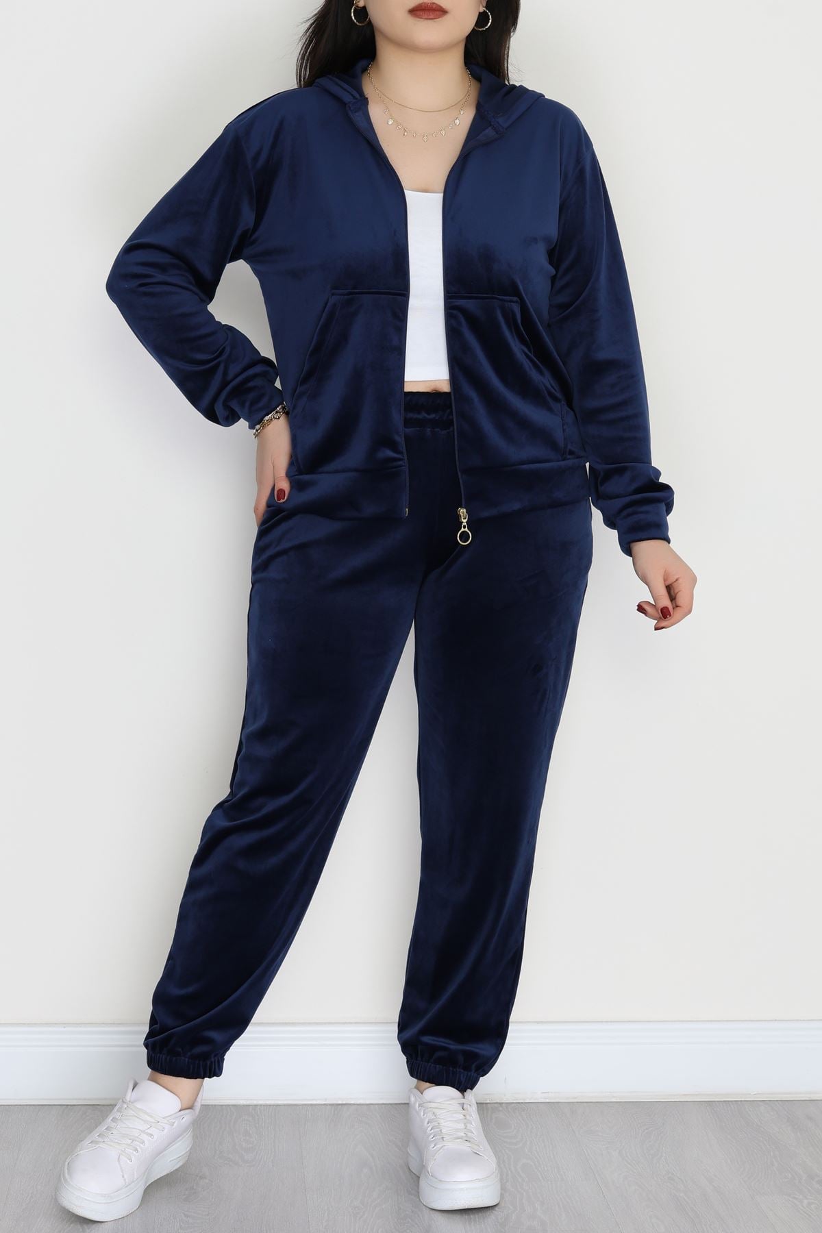 Fransız Kadife Battal Eşofman Takımı Laci - 146.1287.