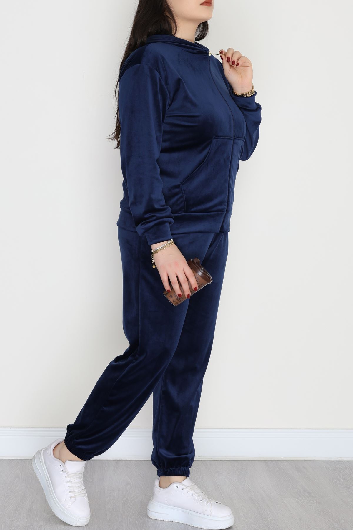 Fransız Kadife Battal Eşofman Takımı Laci - 146.1287.