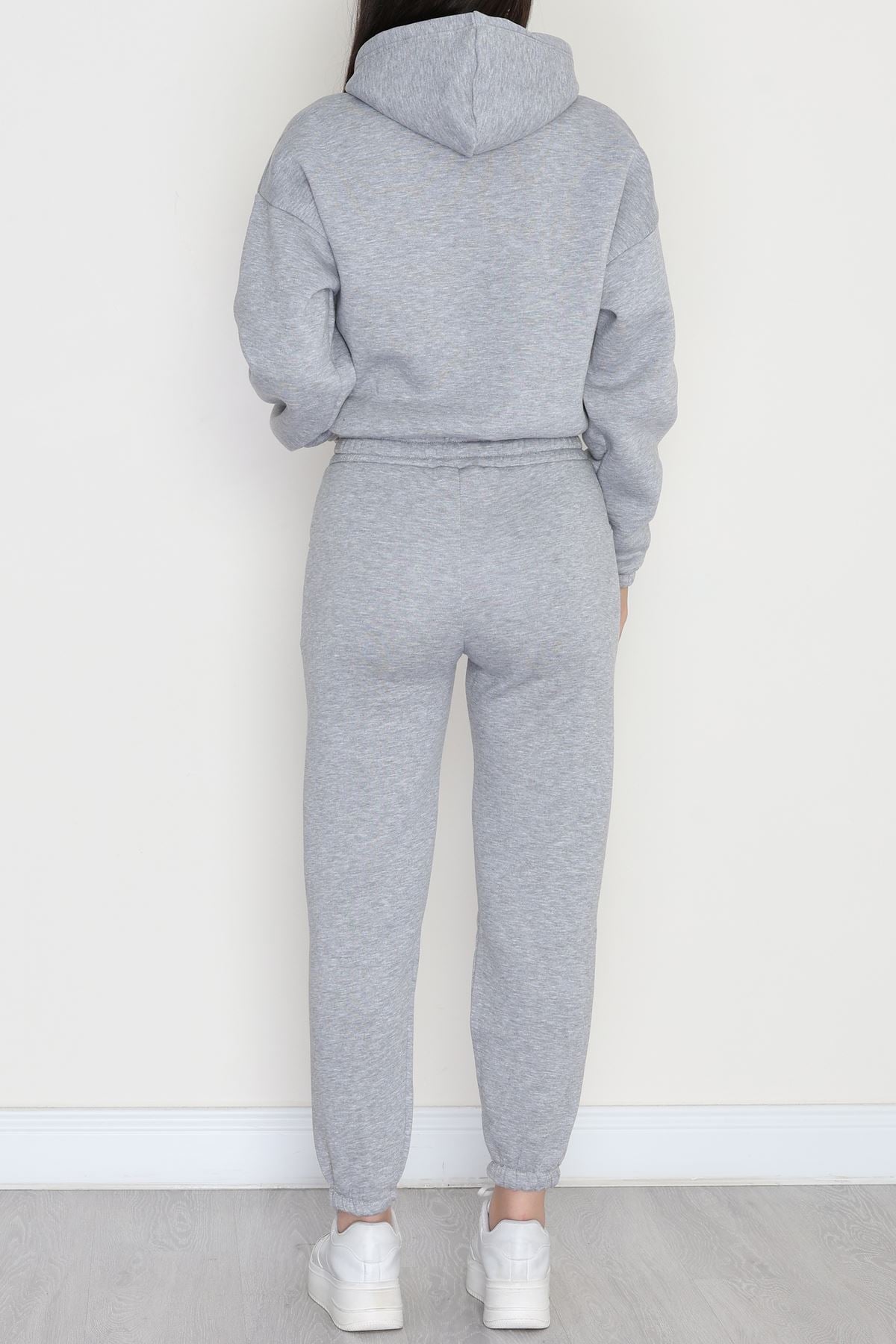 3 İplik Şardonlu Eşofman Takımı Gri - 52049.1878.