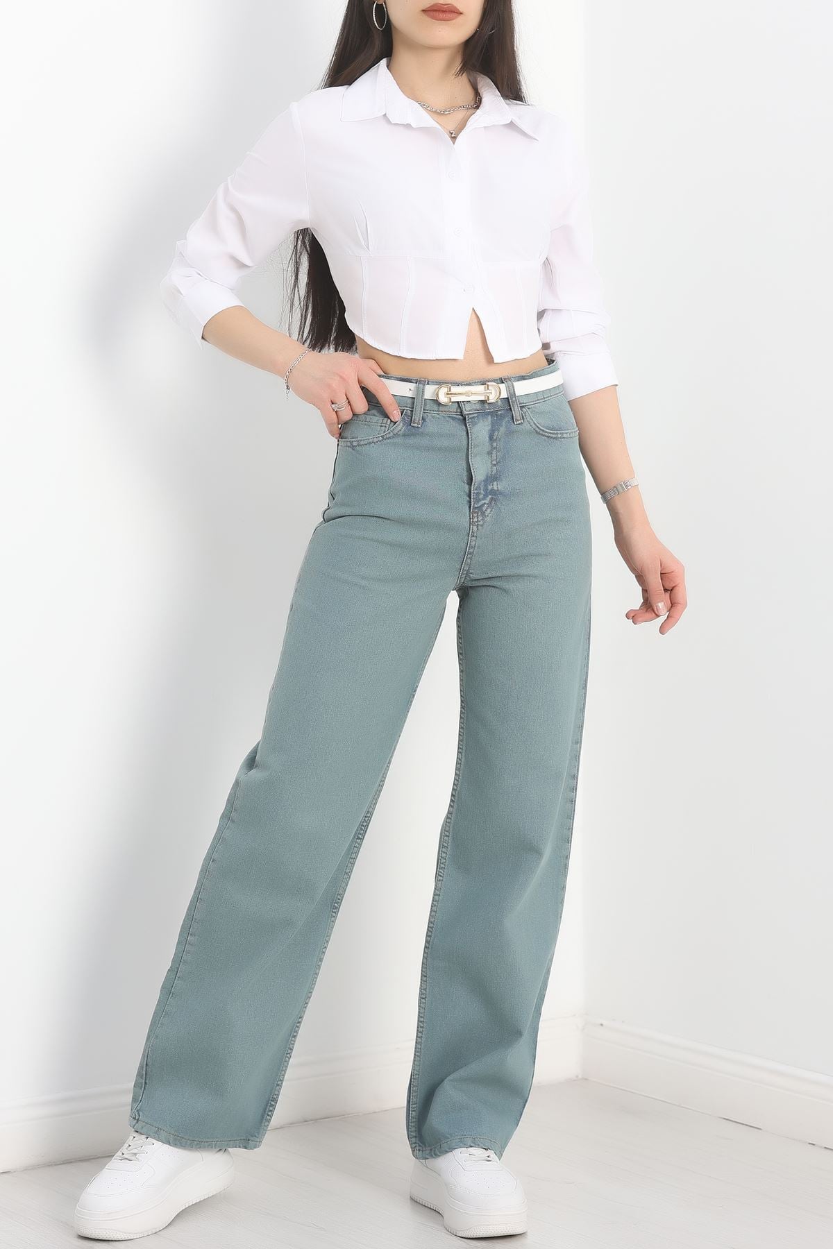 Palazzo Kot Pantolon Yeşiltint3 - 19315.1778.