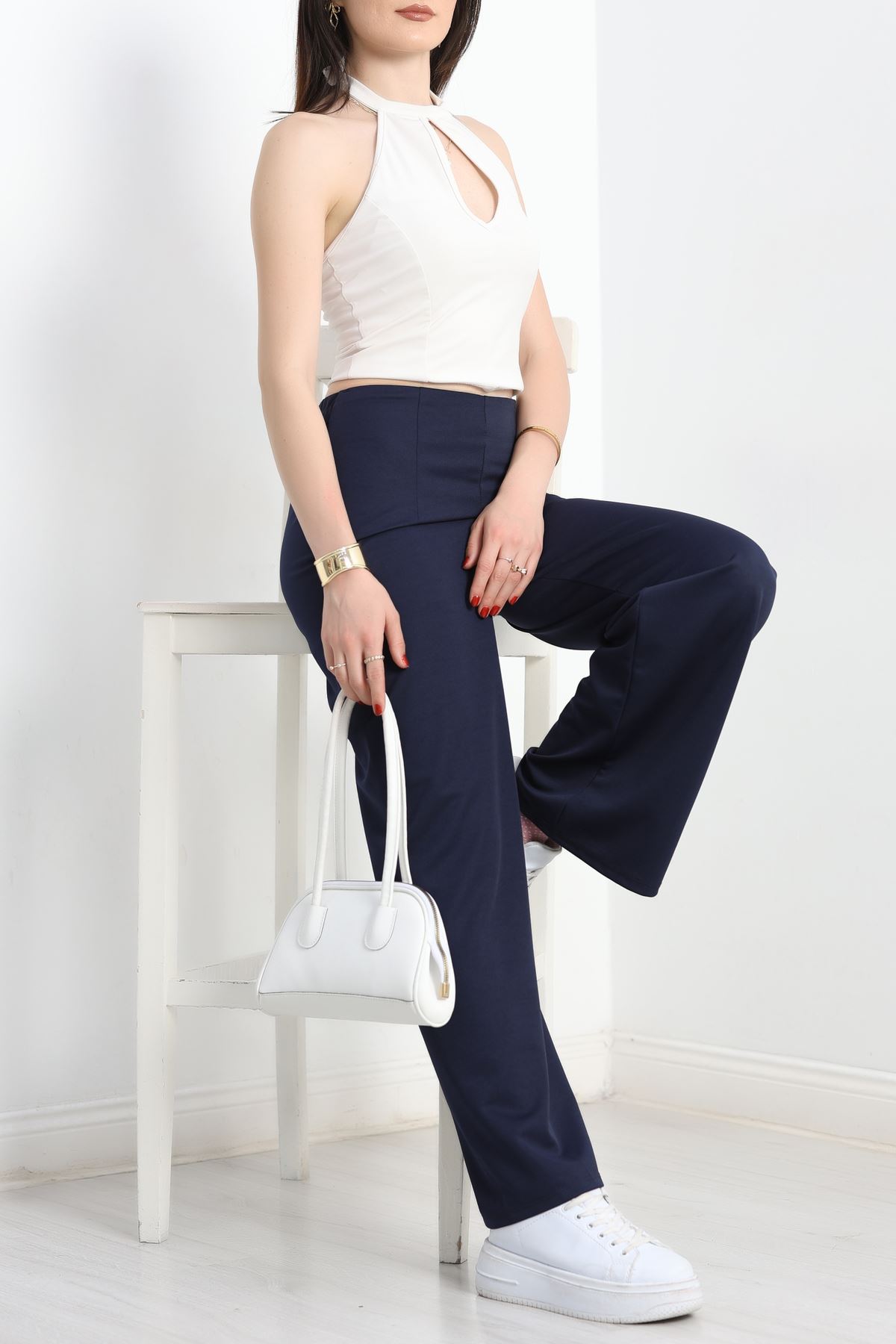 Pensli Geniş Kesim Pantolon Lacivert1 - 20155.1605.