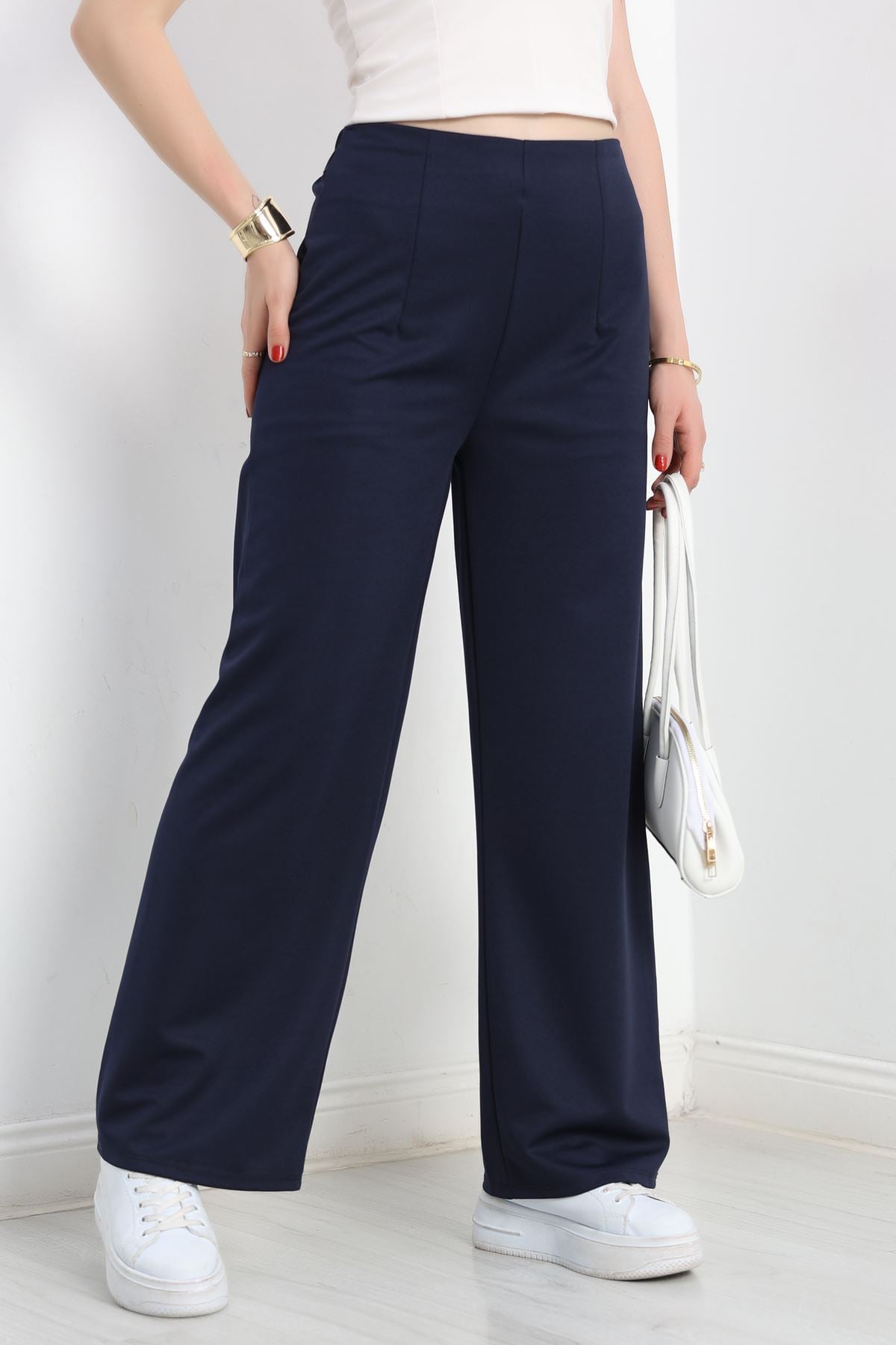 Pensli Geniş Kesim Pantolon Lacivert1 - 20155.1605.
