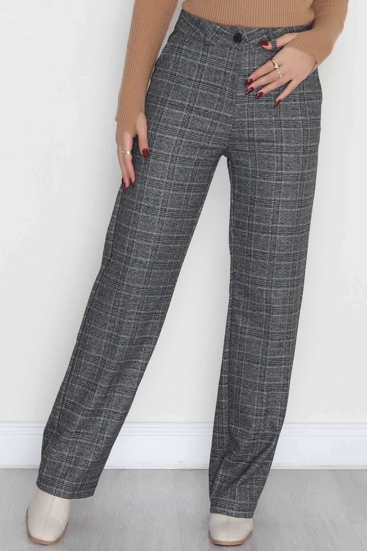 Poliviskon Cepli Bol Paça Pantolon Gri - 51029.1920.