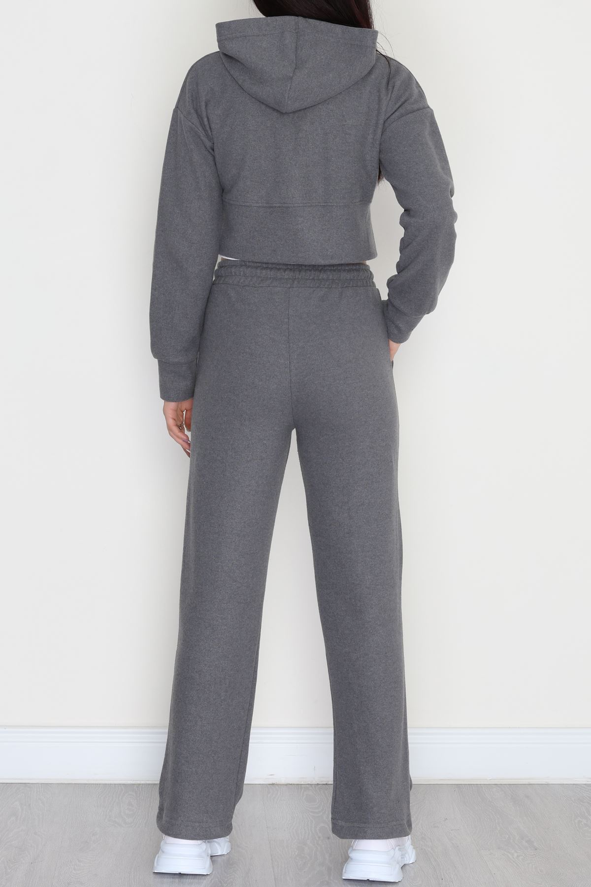 Fermuarlı Kapşonlu Selanik İkili Takım Antrasit - 42639.1567.