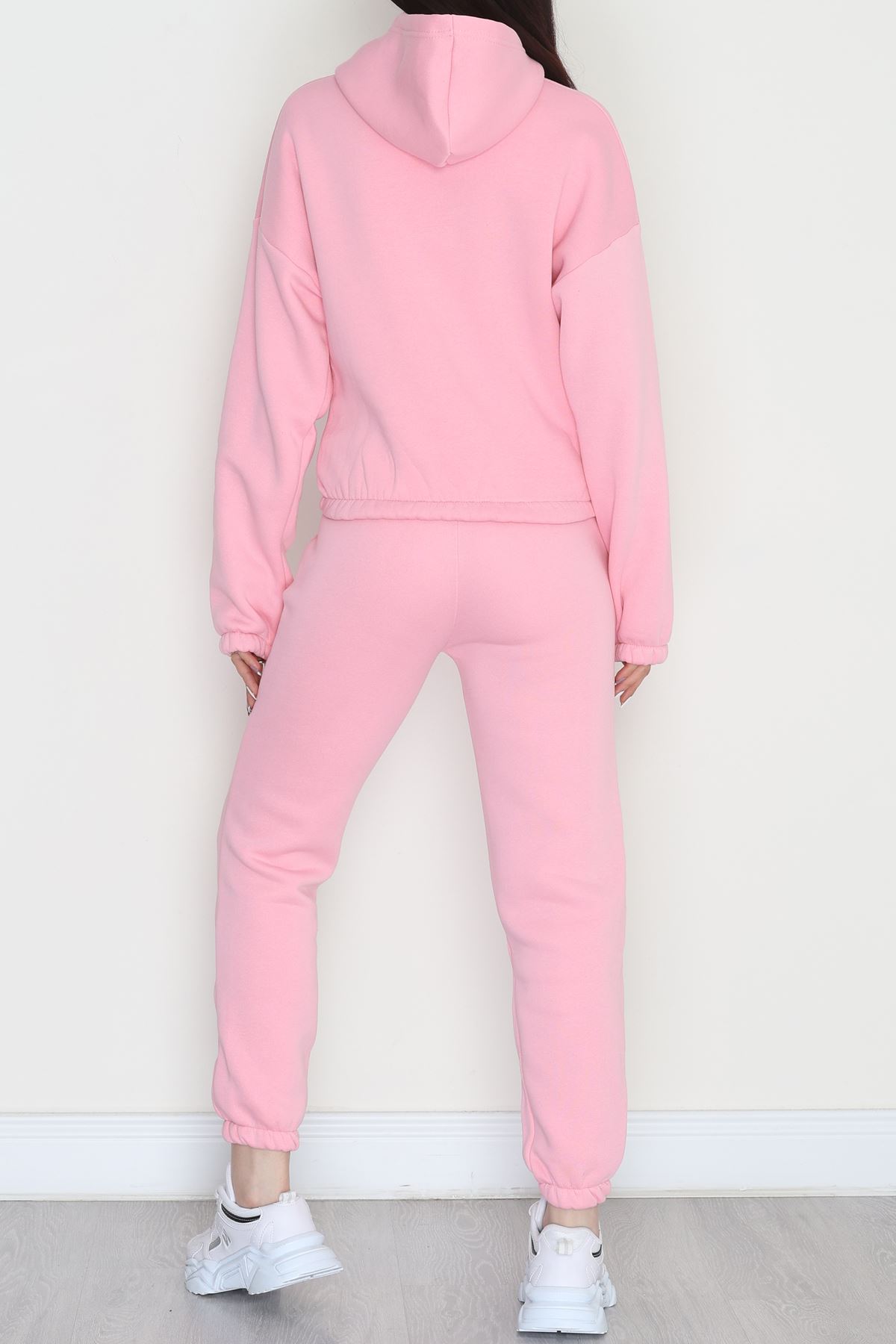 3 İplik Şardonlu Eşofman Takımı Pembe - 52049.1878.