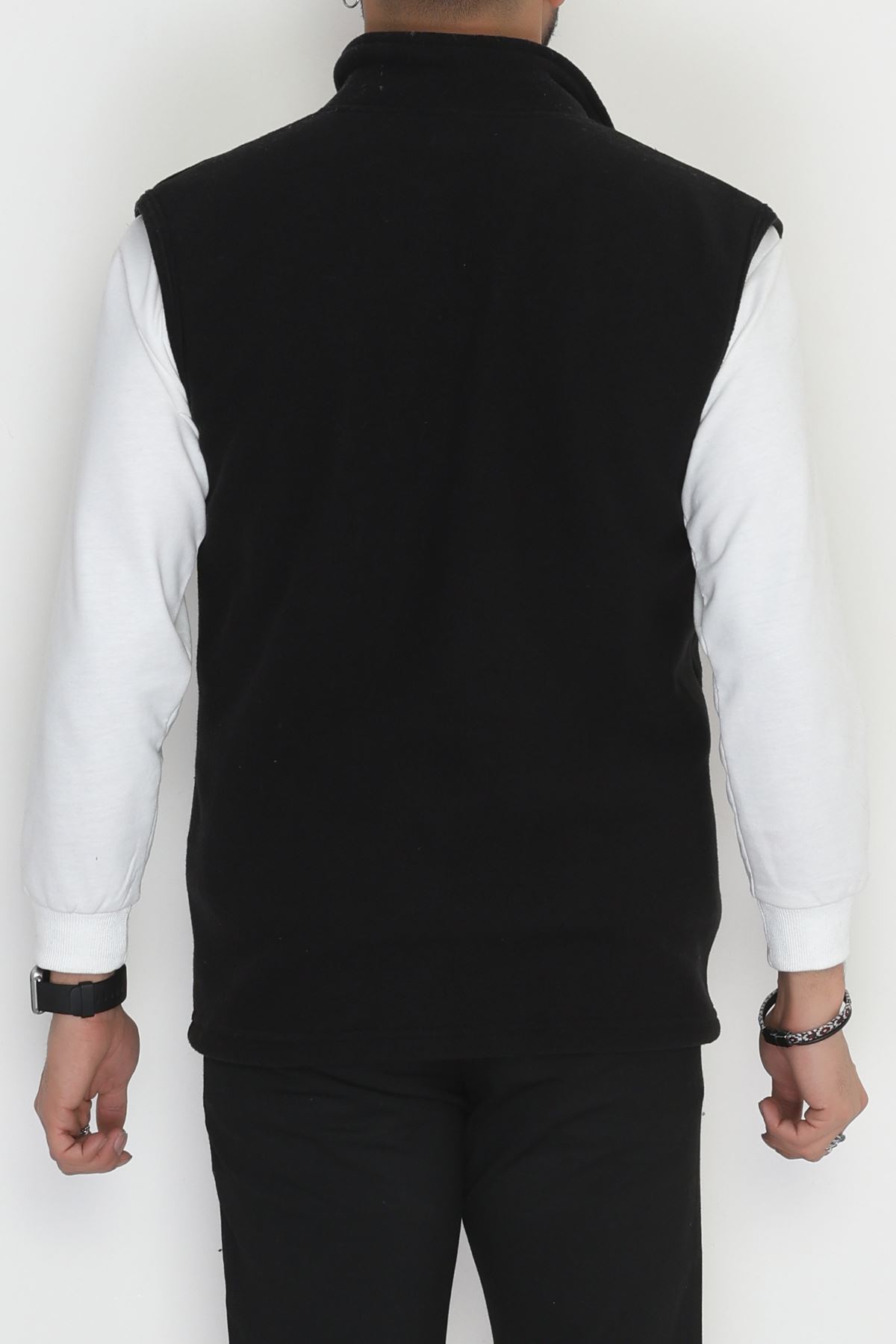 Tüylenmeyen Erkek Polar Yelek Siyah - 42599.1937.