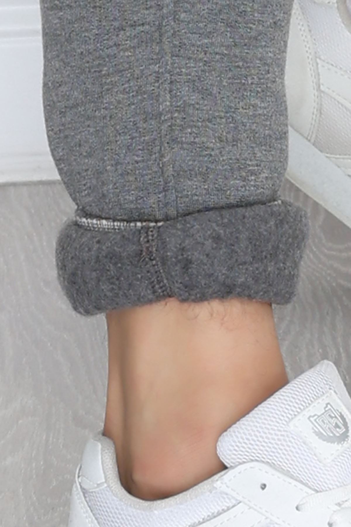 Paçası Lastikli 3 İplik Şardonlu Erkek Eşofman Altı Füme - 42625.1937.