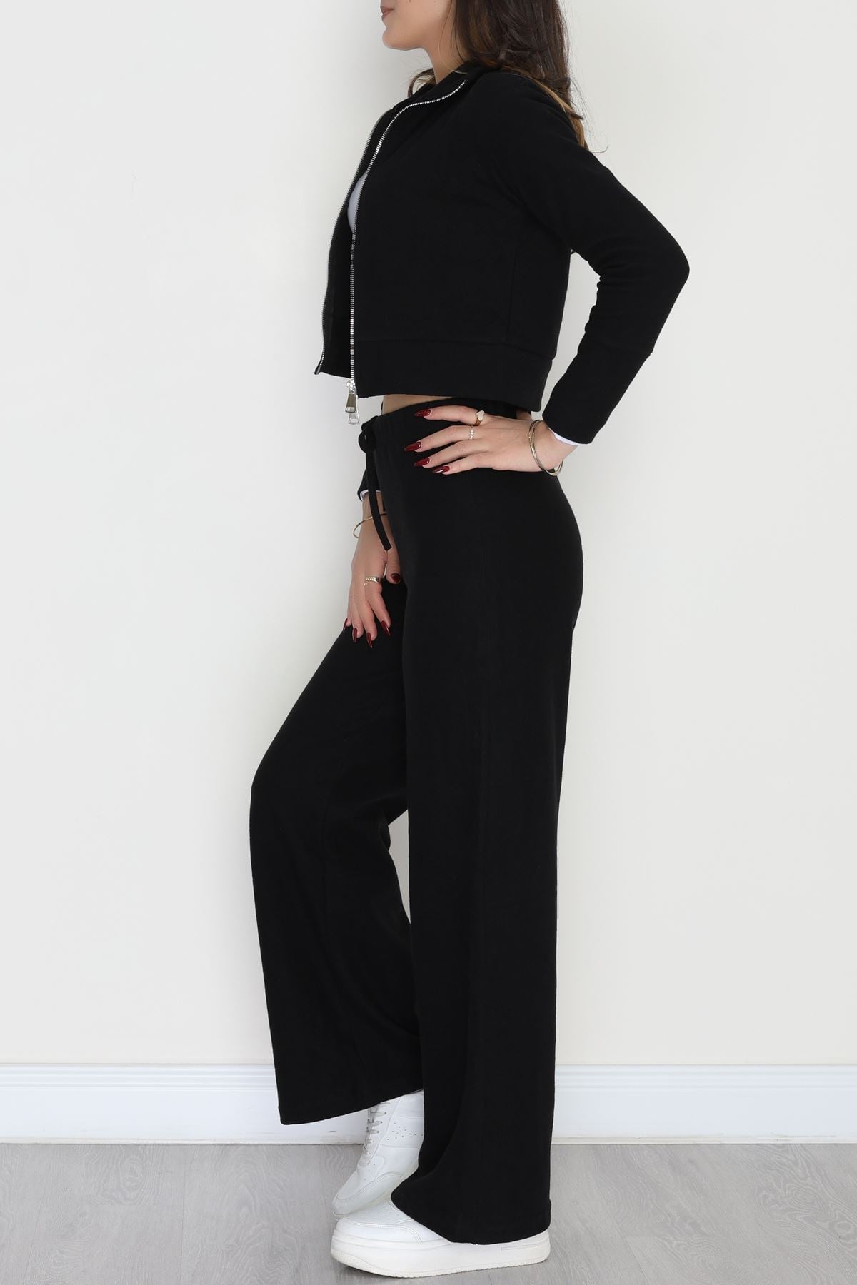 Çift Fermuarlı Selanik İkili Takım Siyah - 42640.1567.