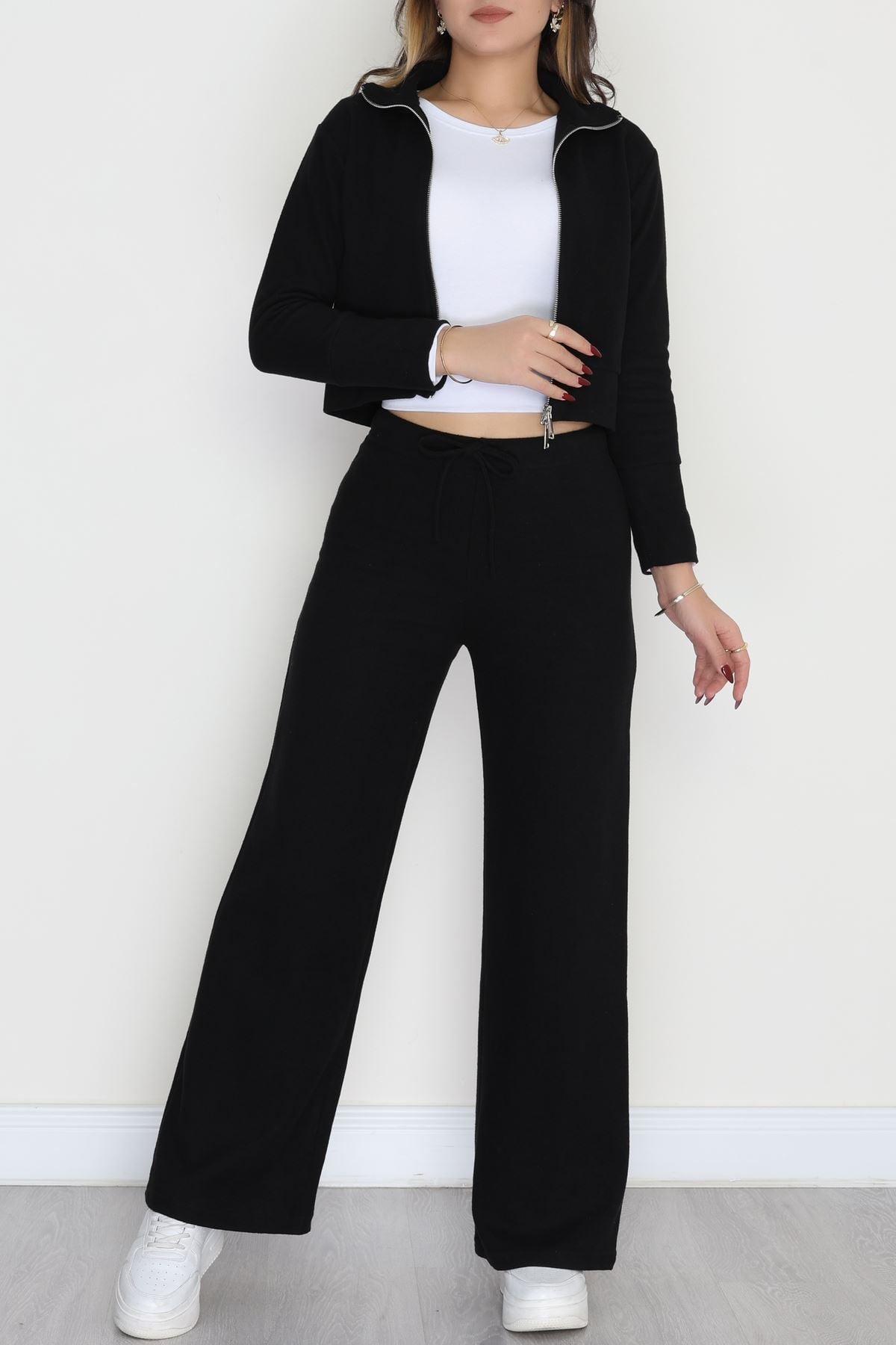 Çift Fermuarlı Selanik İkili Takım Siyah - 42640.1567.