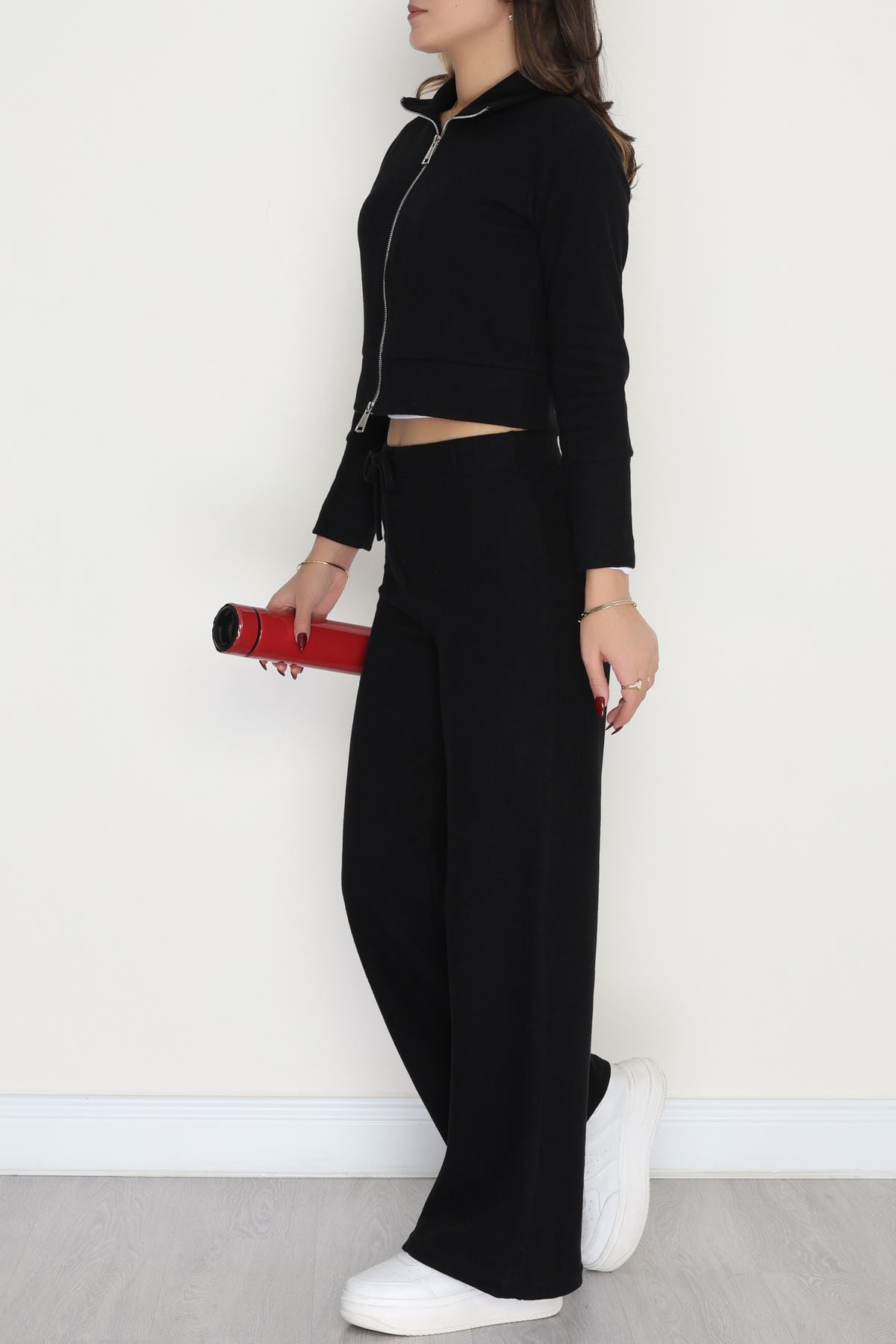 Çift Fermuarlı Selanik İkili Takım Siyah - 42640.1567.