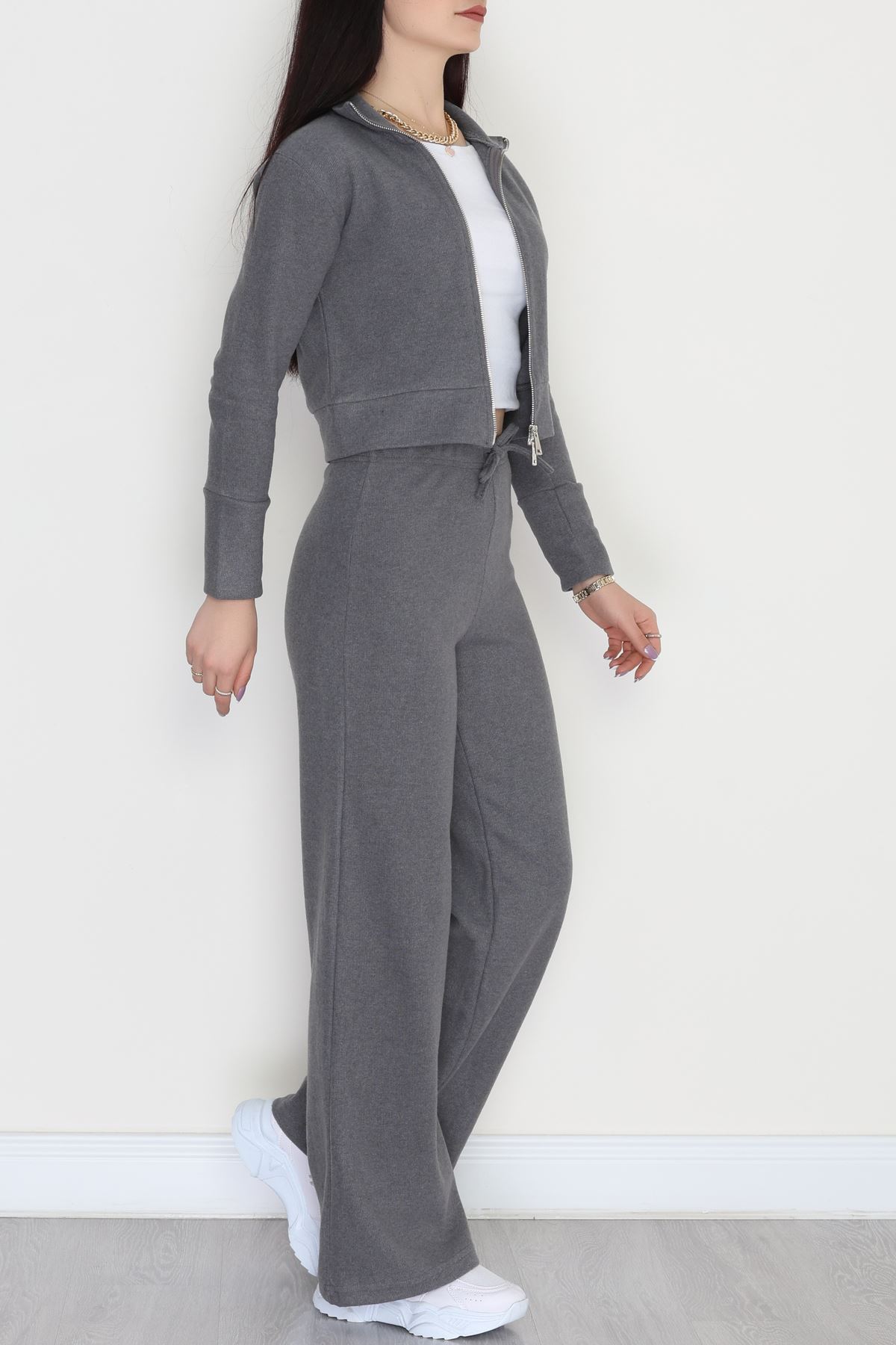 Çift Fermuarlı Selanik İkili Takım Antrasit - 42640.1567.