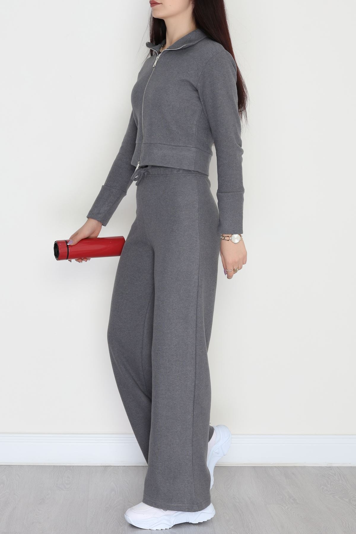 Çift Fermuarlı Selanik İkili Takım Antrasit - 42640.1567.