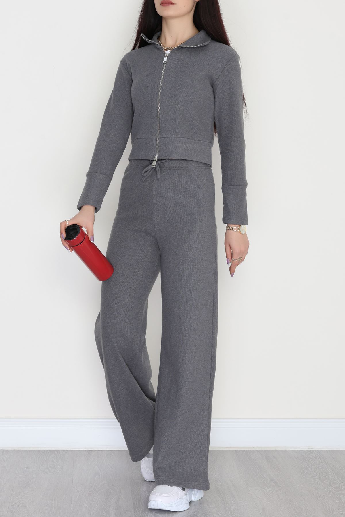 Çift Fermuarlı Selanik İkili Takım Antrasit - 42640.1567.