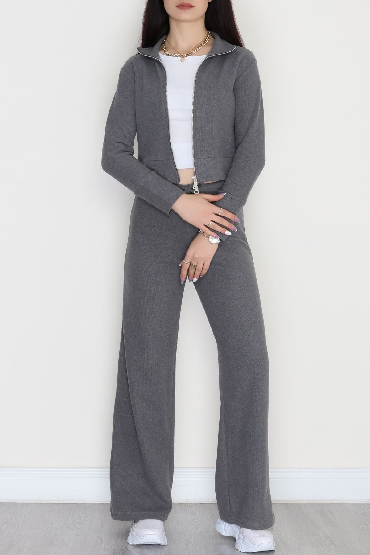 Çift Fermuarlı Selanik İkili Takım Antrasit - 42640.1567.