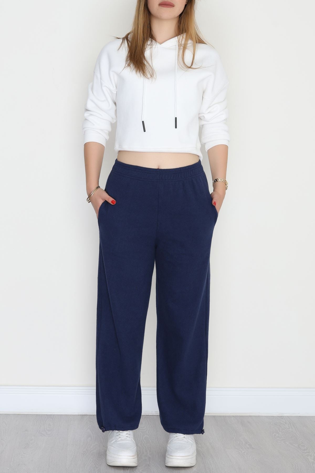 Paçası Stoperli Selanik Eşofman Altı Lacivert - 42638.1567.