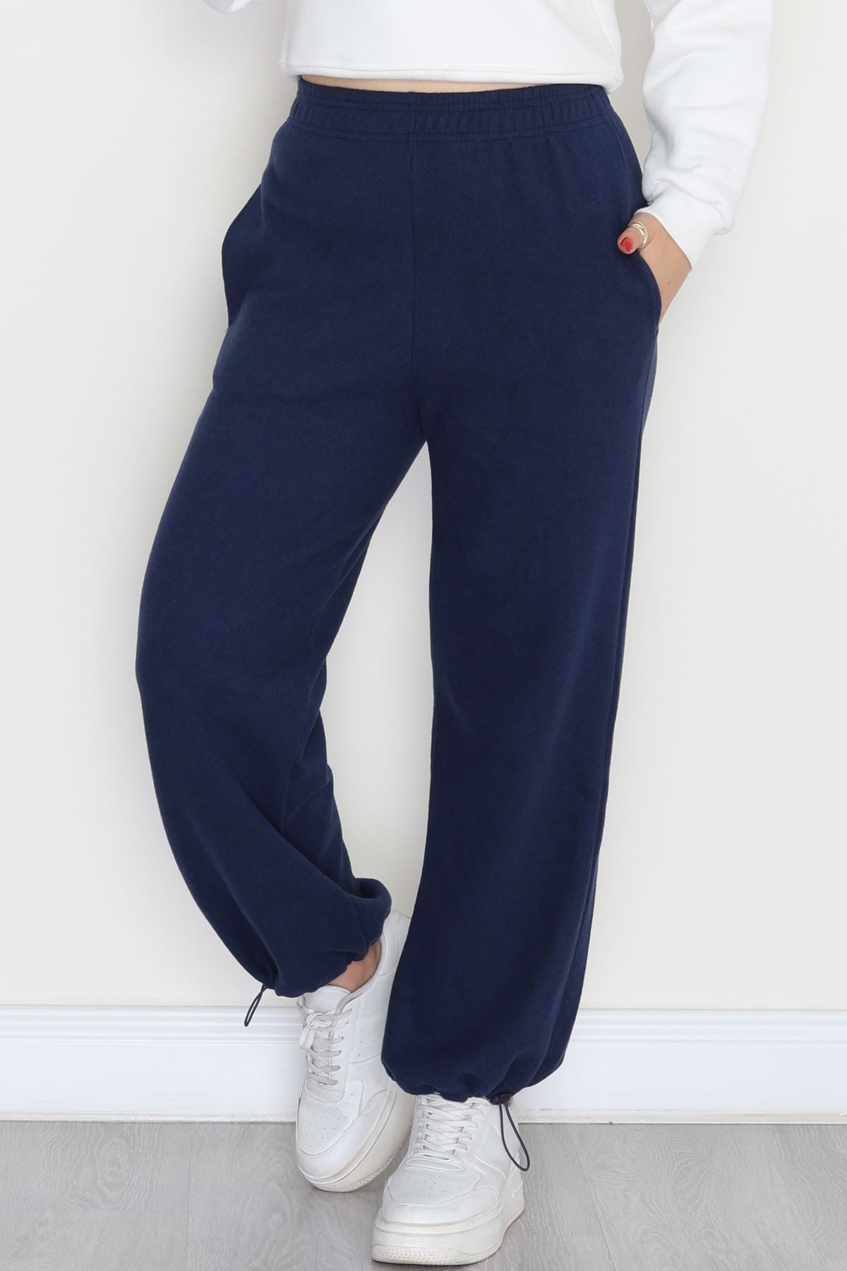 Paçası Stoperli Selanik Eşofman Altı Lacivert - 42638.1567.