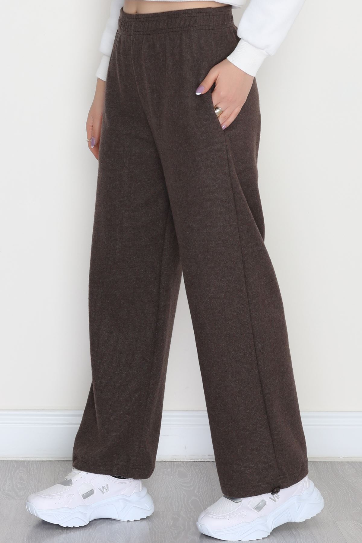 Paçası Stoperli Selanik Eşofman Altı Kahve - 42638.1567.