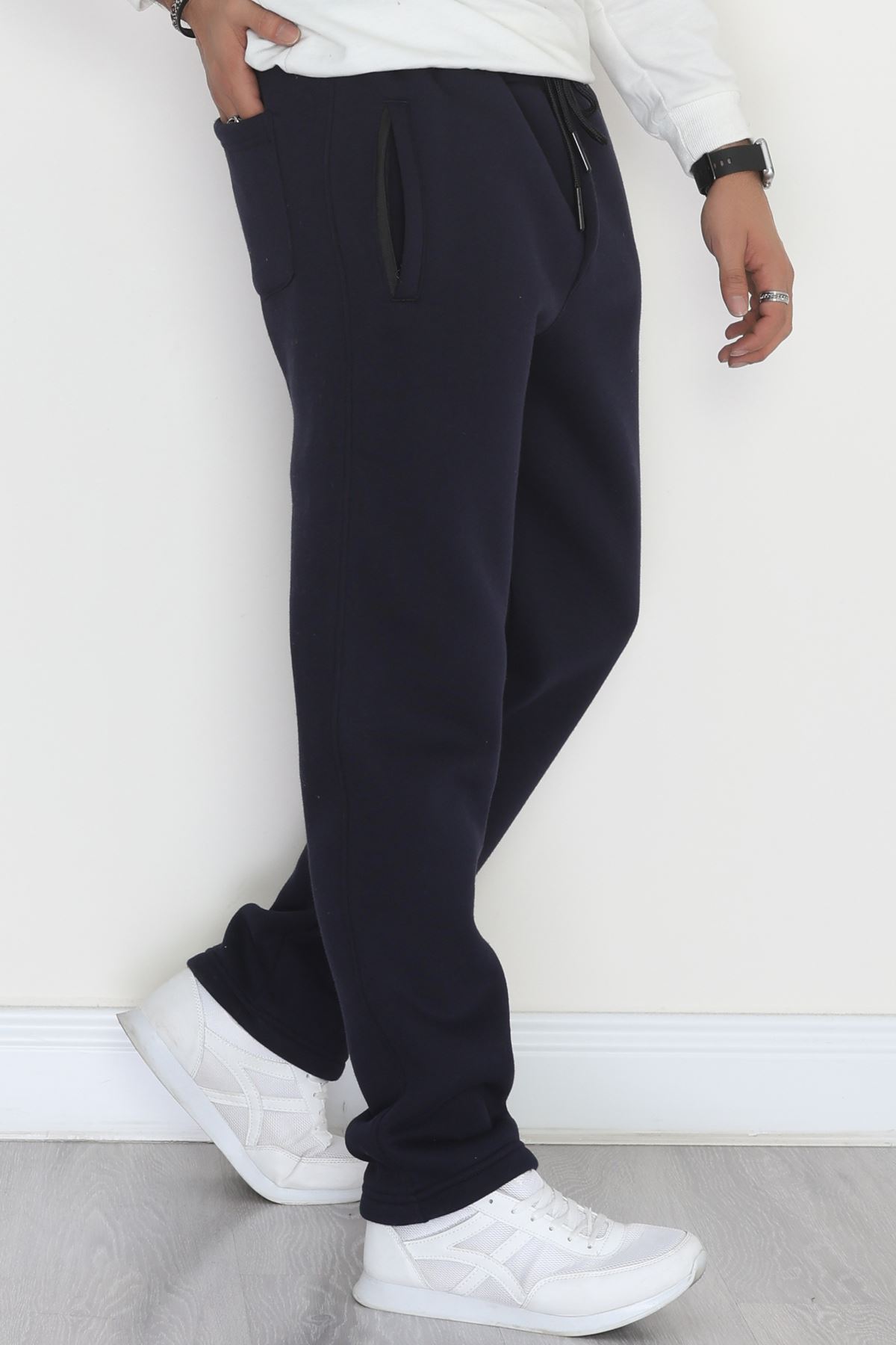 3 İplik Şardonlu Erkek Eşofman Altı Lacivert - 42626.1937.