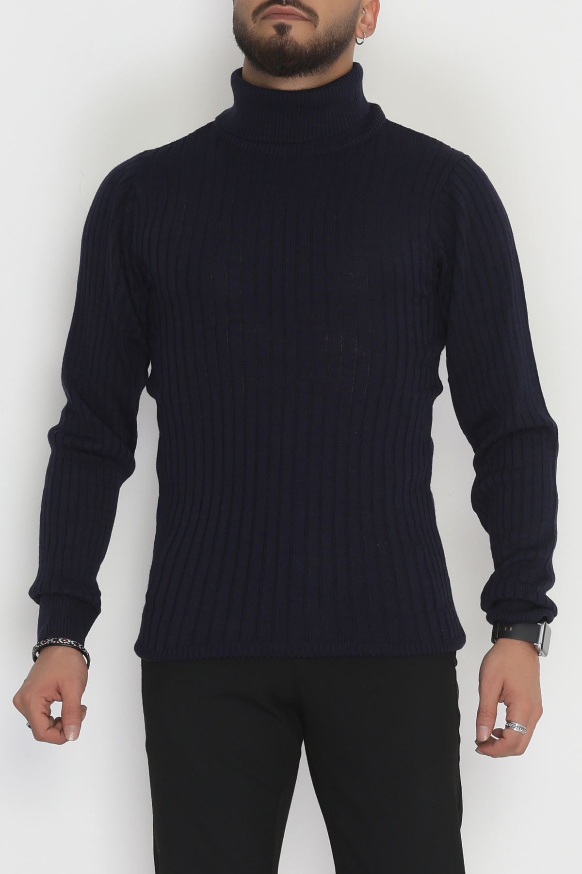 Balıkçı Yaka Erkek Triko Lacivert - 70774.1766.