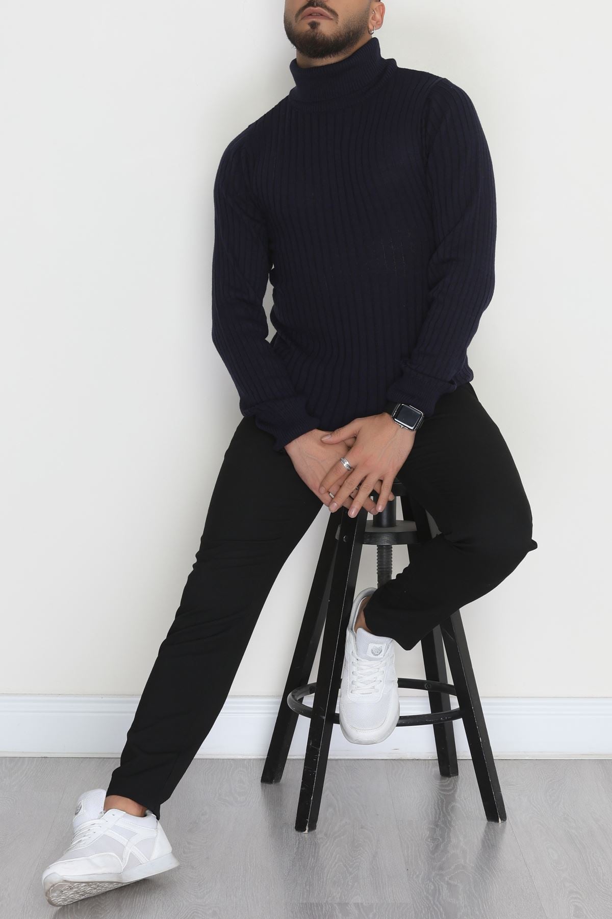 Balıkçı Yaka Erkek Triko Lacivert - 70774.1766.