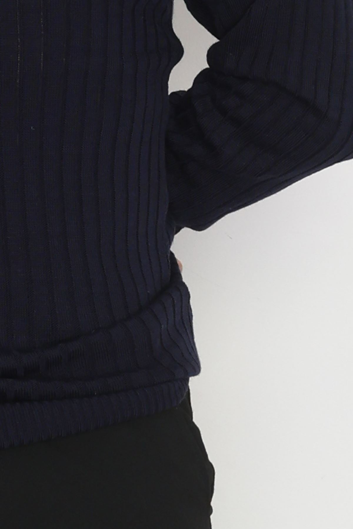 Balıkçı Yaka Erkek Triko Lacivert - 70774.1766.