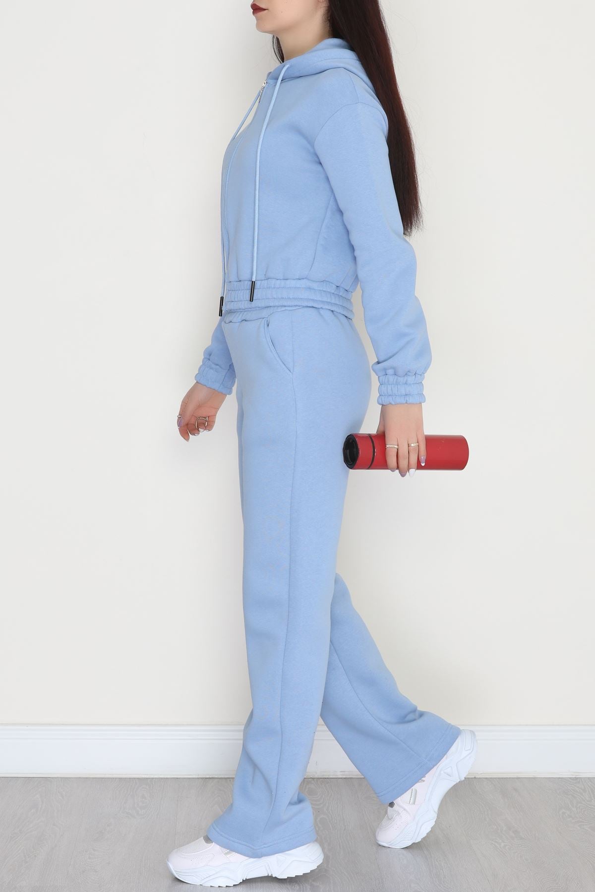 3 İplik Crop Palazzo Eşofman Takımı Bebemavi - 50914.1878.