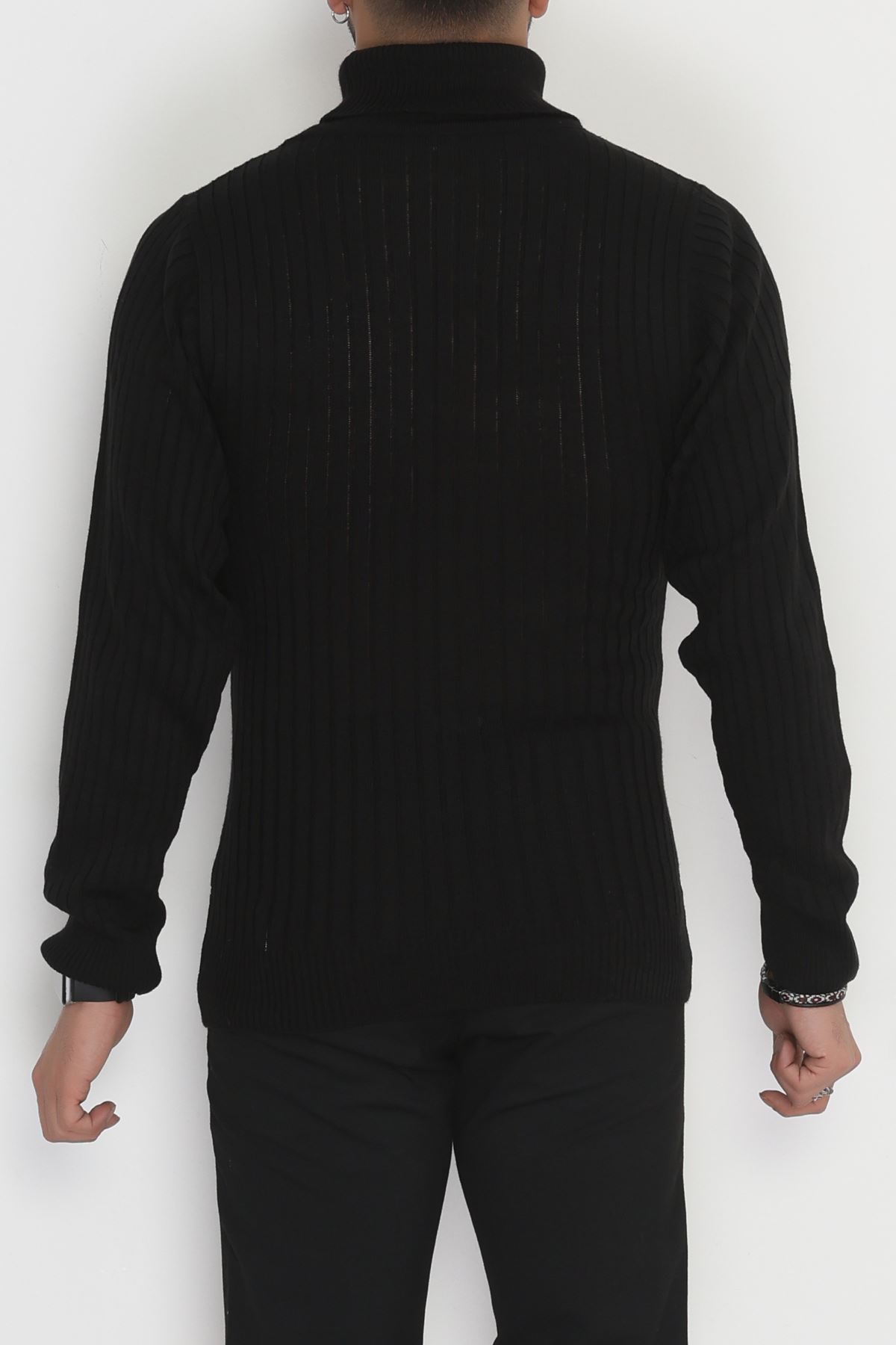 Balıkçı Yaka Erkek Triko Siyah - 70774.1766.