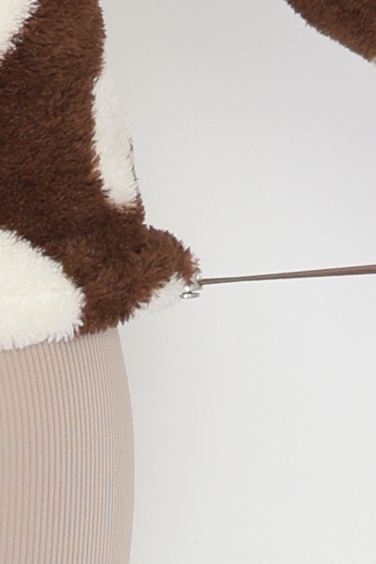 Welsoft Kumaş Kalpli Kapşonlu Fermuarlı Sweat Kahvebeyaz - 31608.308.