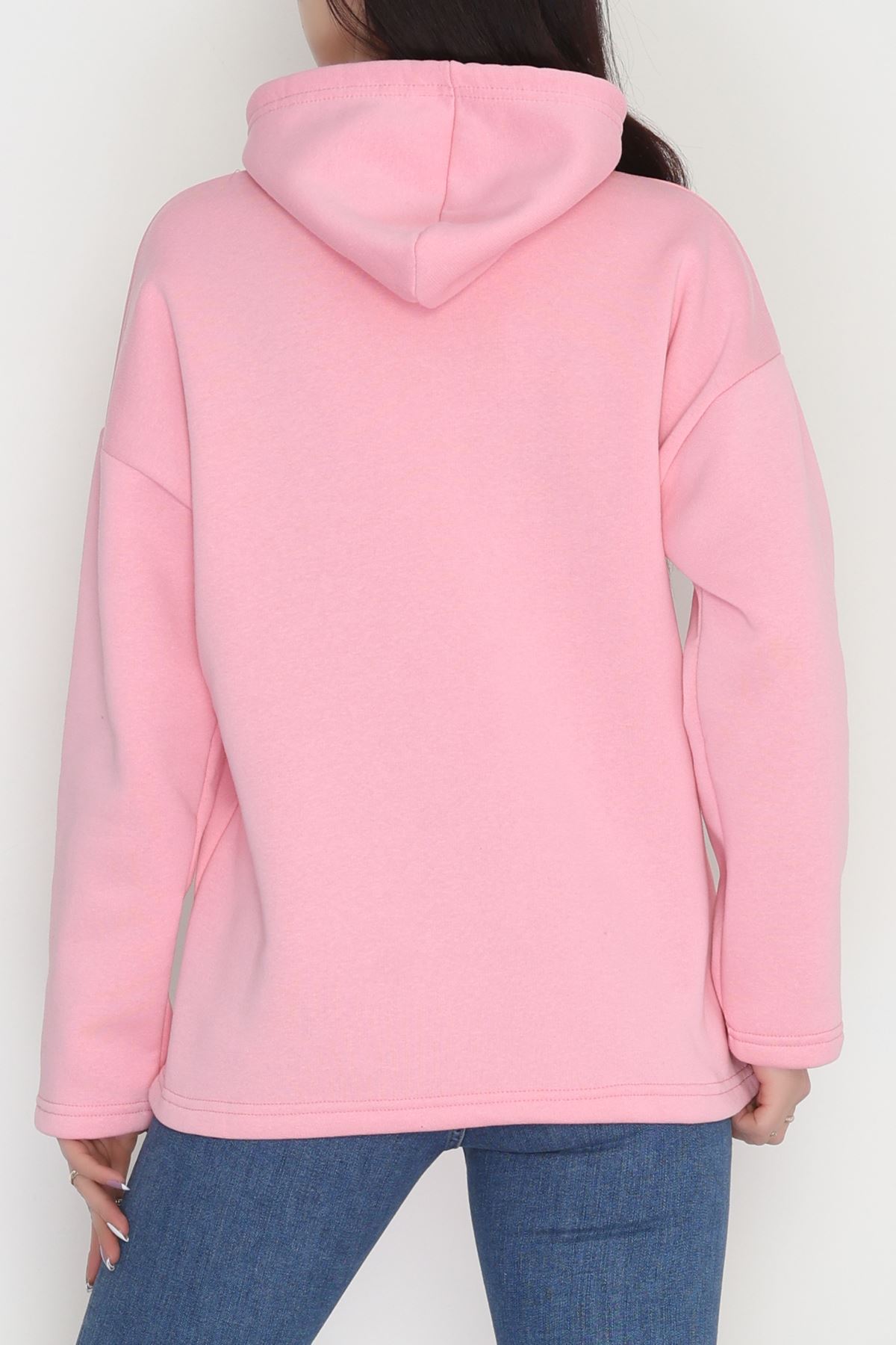 3 İplik Şardonlu Sweat Pembe - 42610.1878.