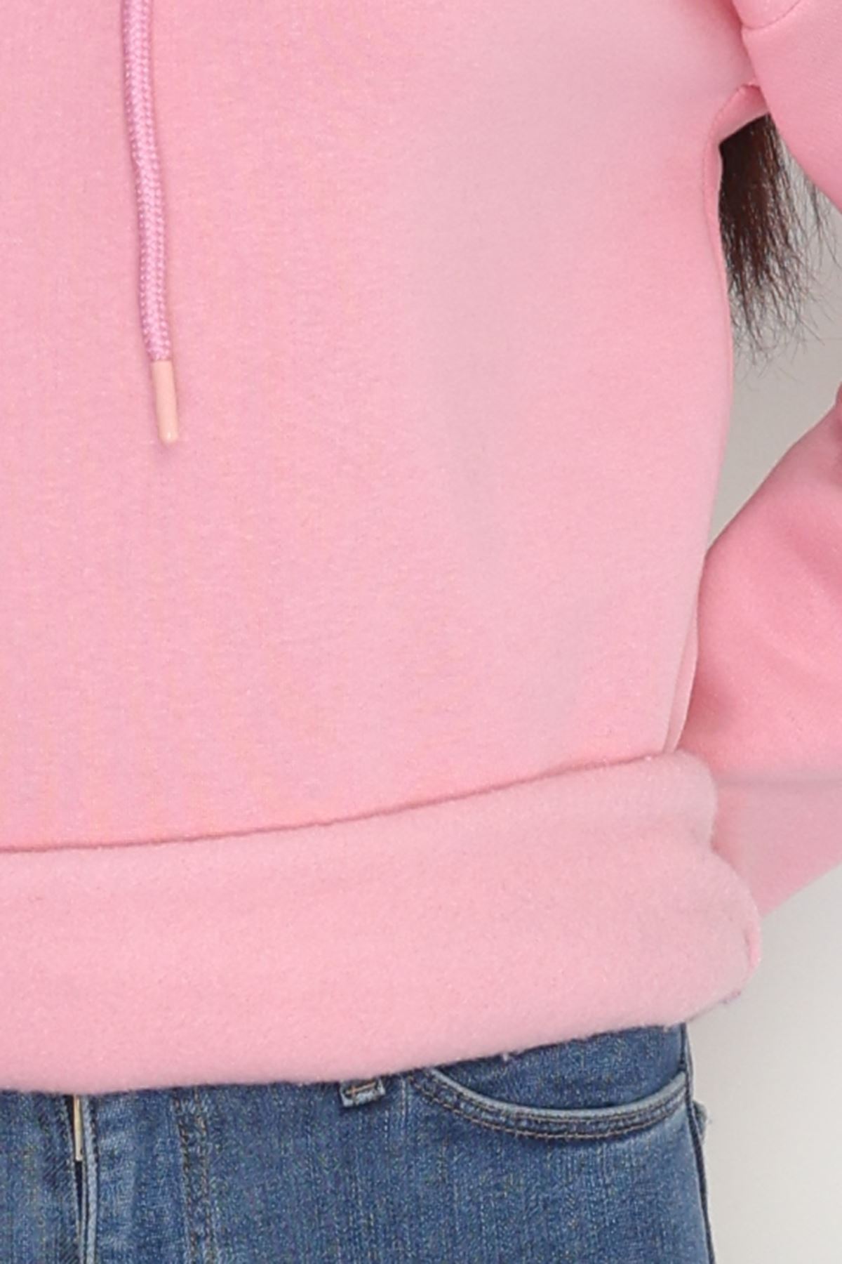 3 İplik Şardonlu Sweat Pembe - 42610.1878.