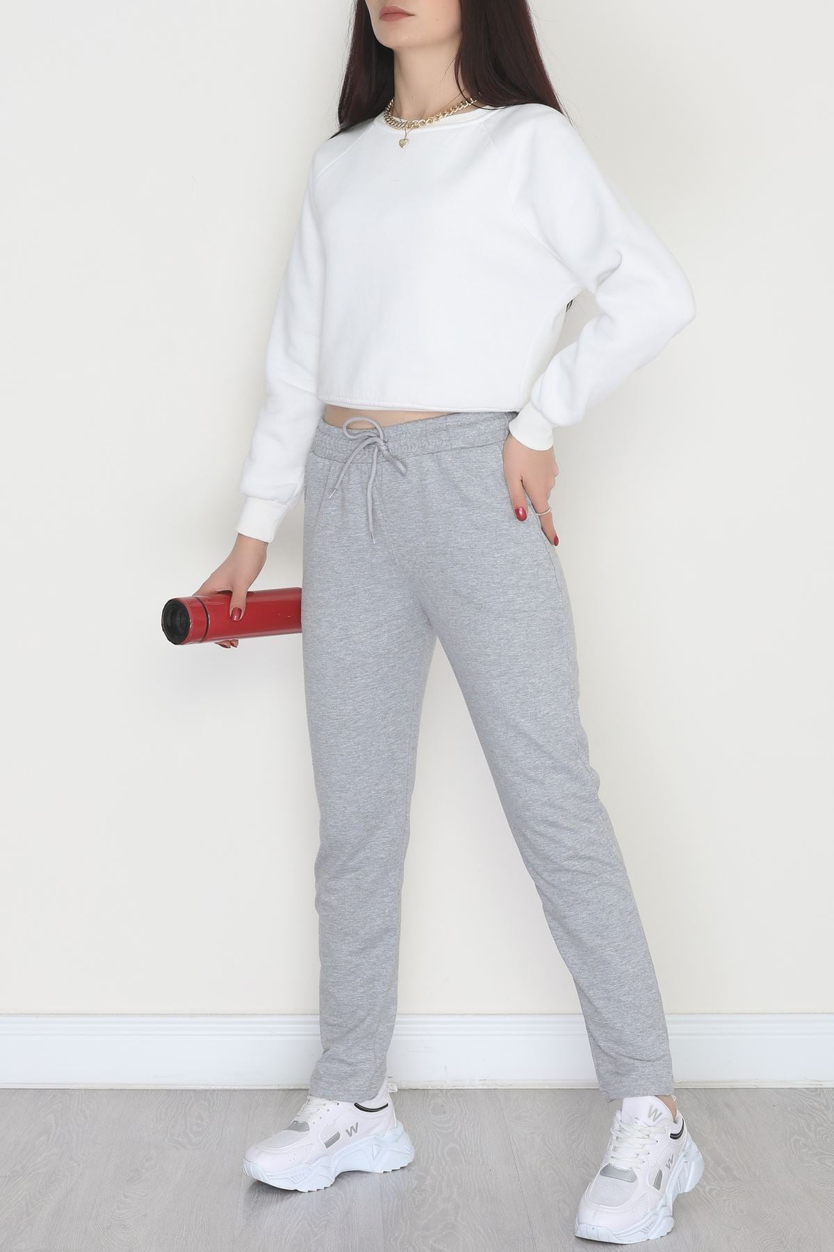 A Kalite Düz Paça Eşofman Altı Gri1 - 40509.1431.