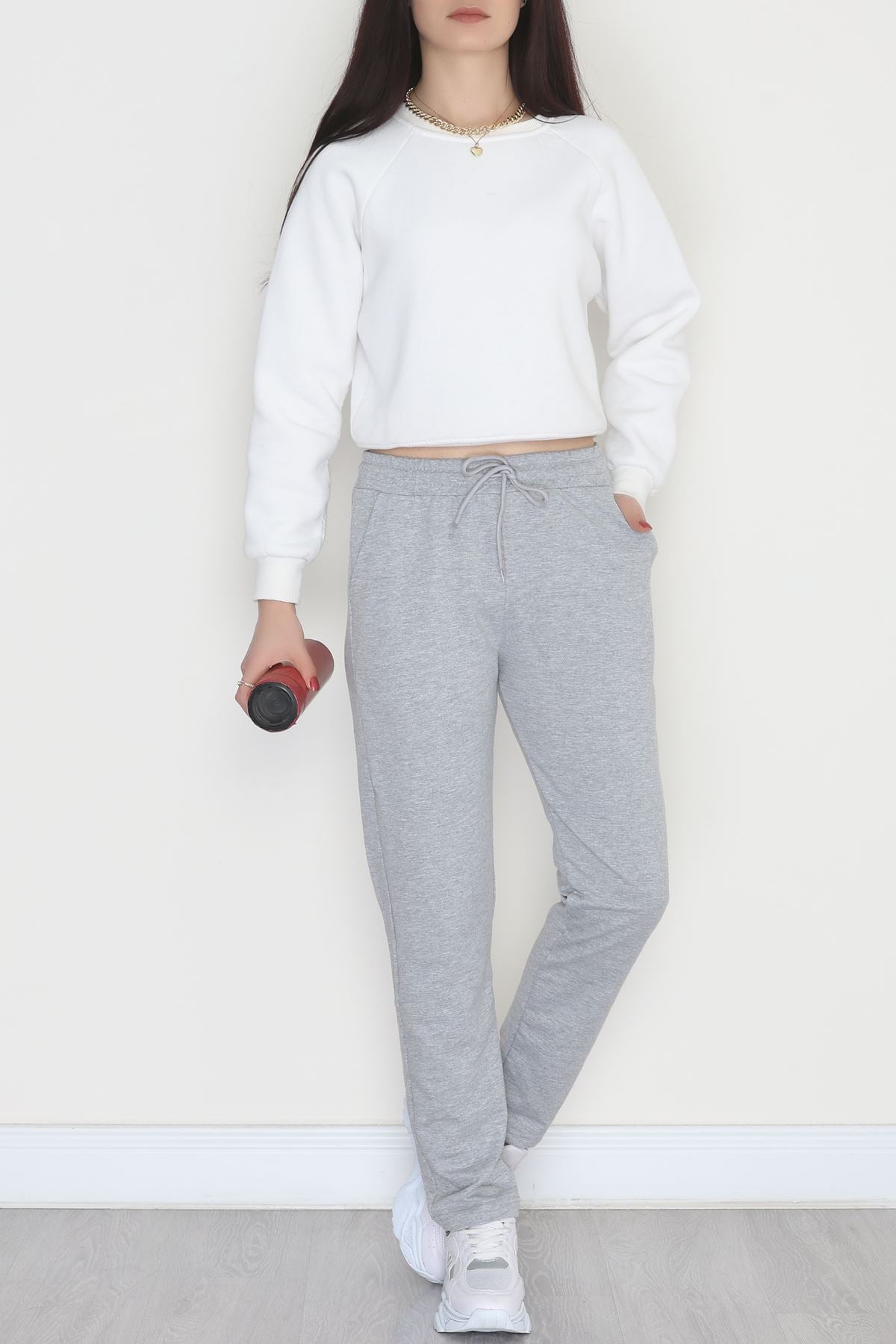 A Kalite Düz Paça Eşofman Altı Gri1 - 40509.1431.