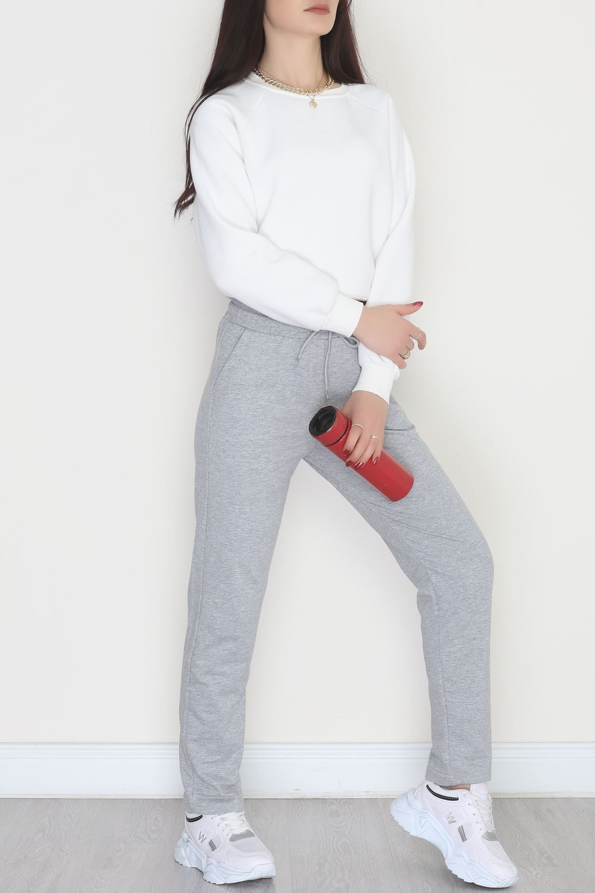 A Kalite Düz Paça Eşofman Altı Gri1 - 40509.1431.