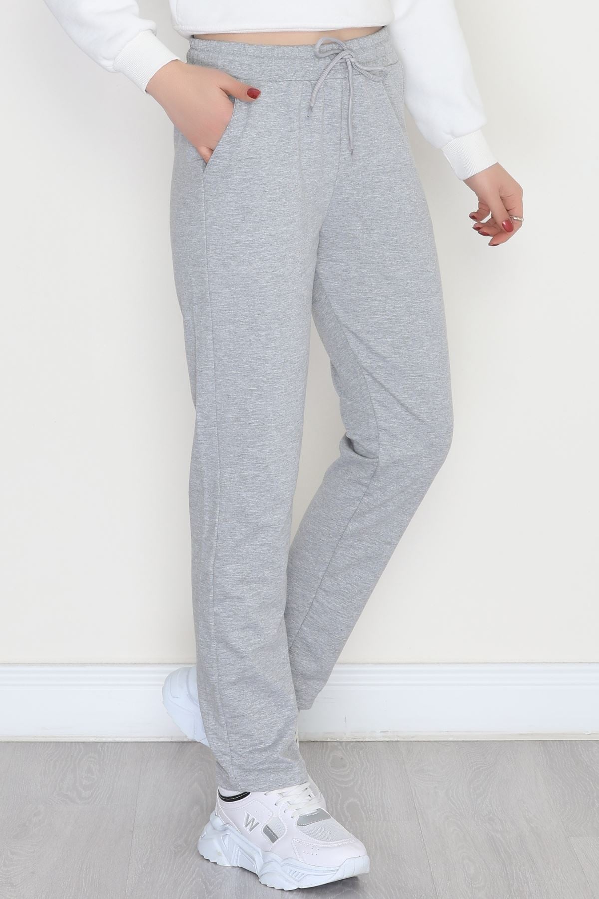 A Kalite Düz Paça Eşofman Altı Gri1 - 40509.1431.